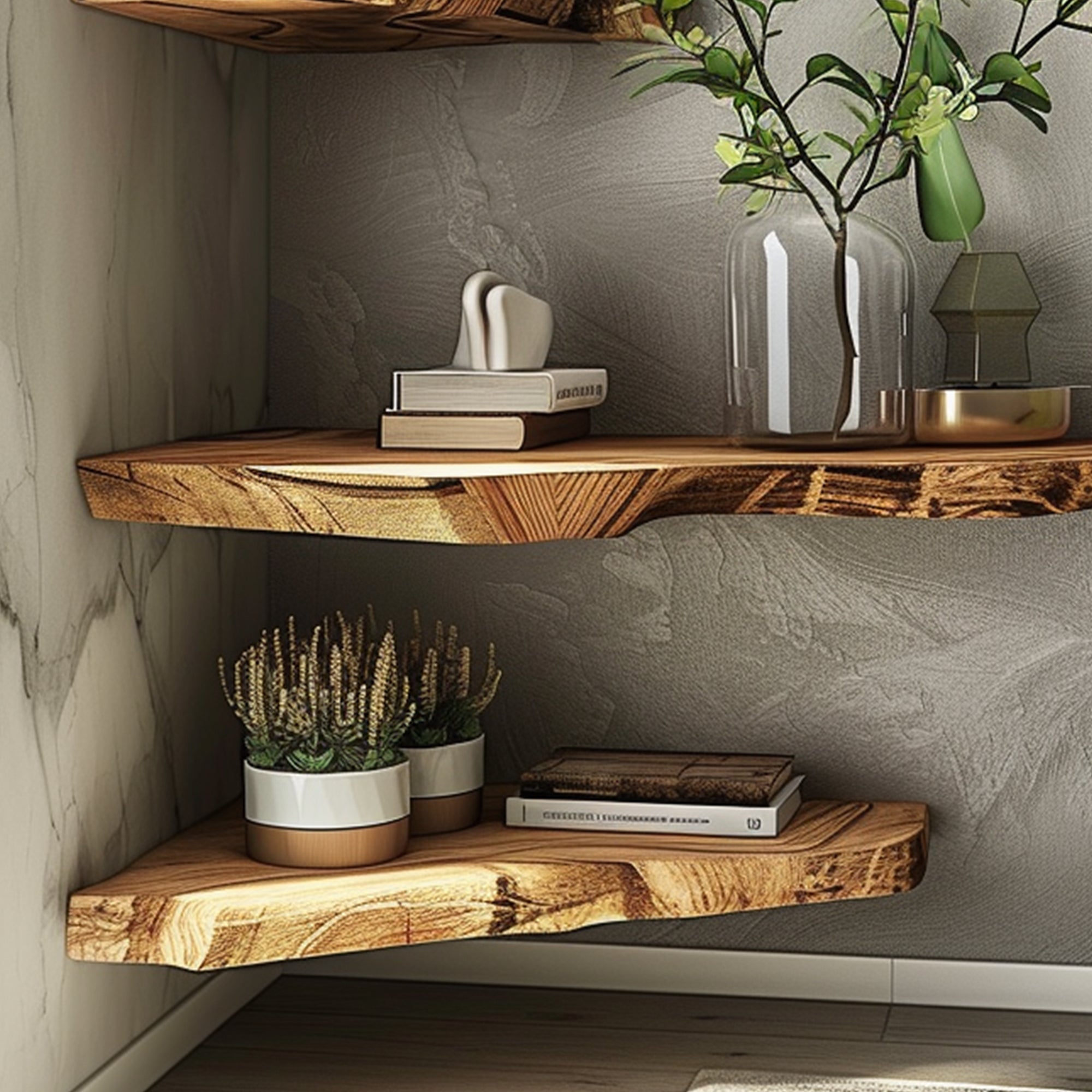 Handcrafted Corner Shelves Wall Corner Shelves SILDTCN022
