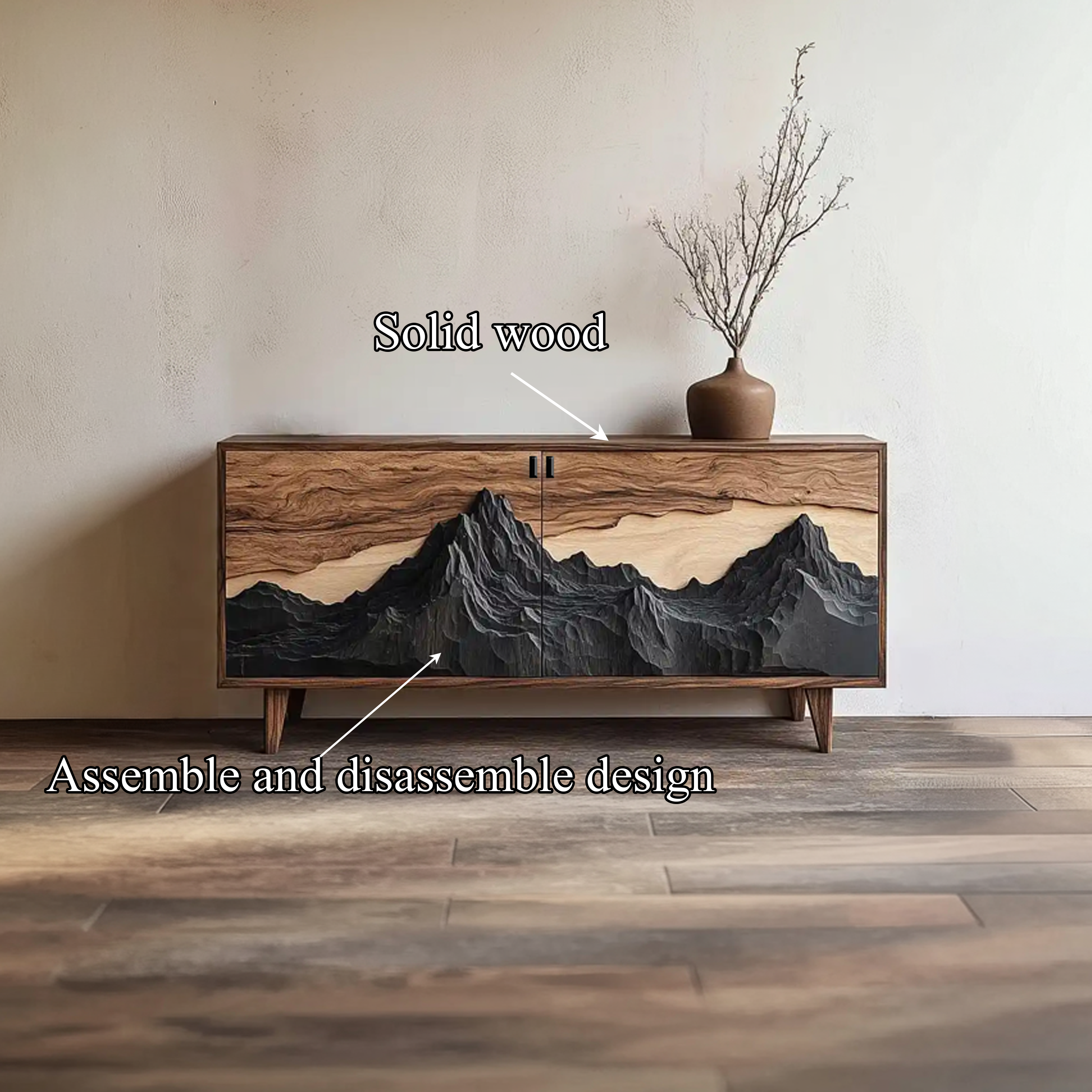 Modern Mountain Storage Console For Living Room And Entryway SINLSASC353