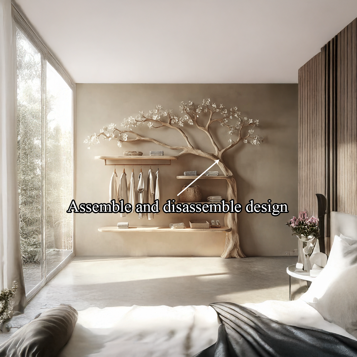 Rustic Tree Bookshelf Living Study Bedroom SINLKITB268