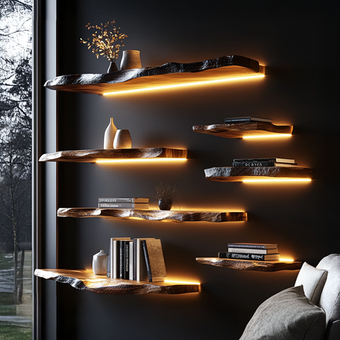 Rustic Floating Shelf Modern Living Or Dining Room SINLSAFL193