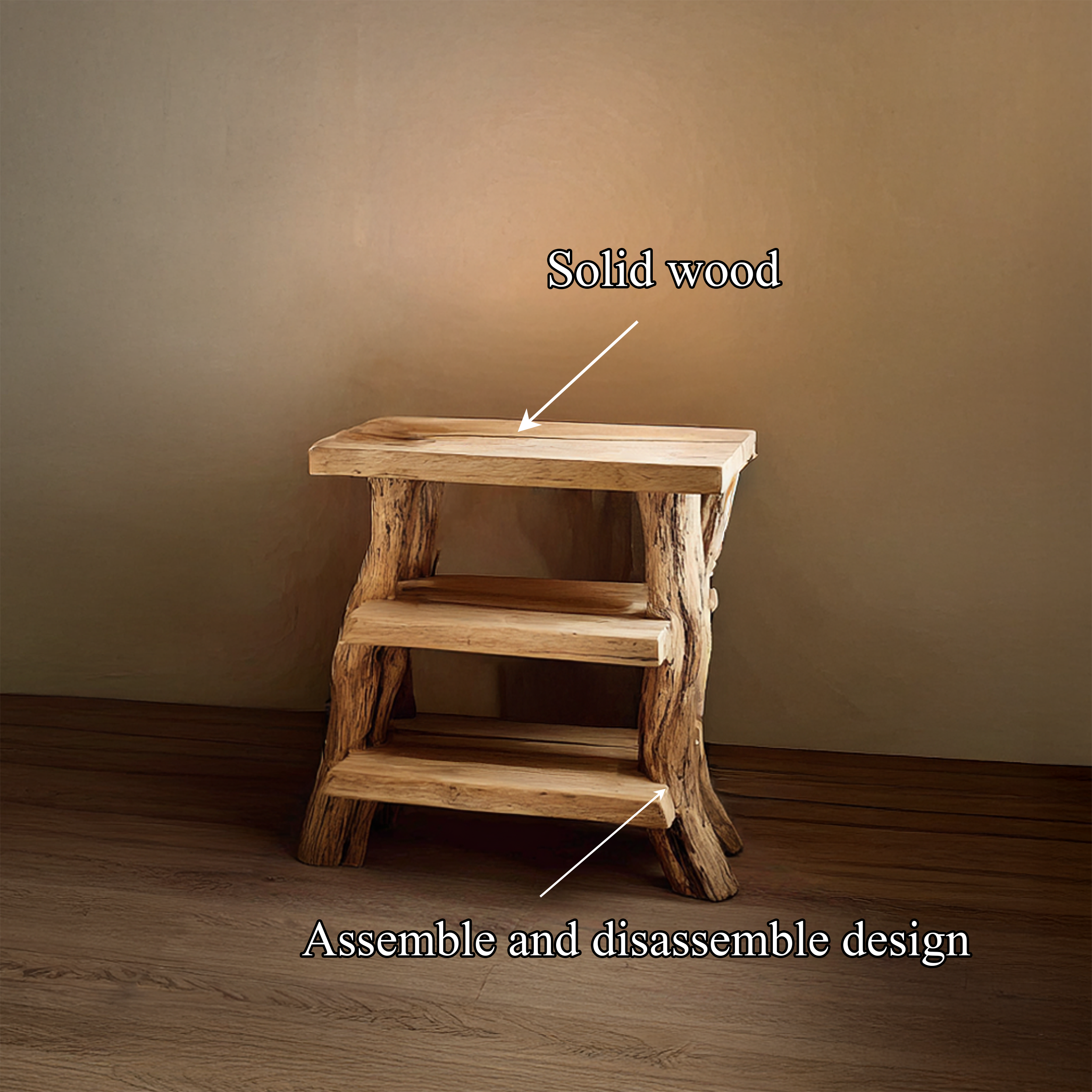 Rustic Tree Branch Bedside Table Christmas Bedroom Display SINLSABT212