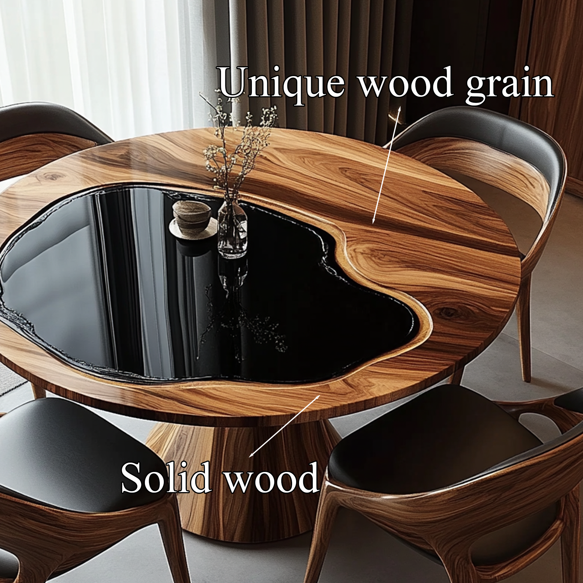 Handmade Round Kitchen Table Home Decor Housewarming Gift SINLDT018