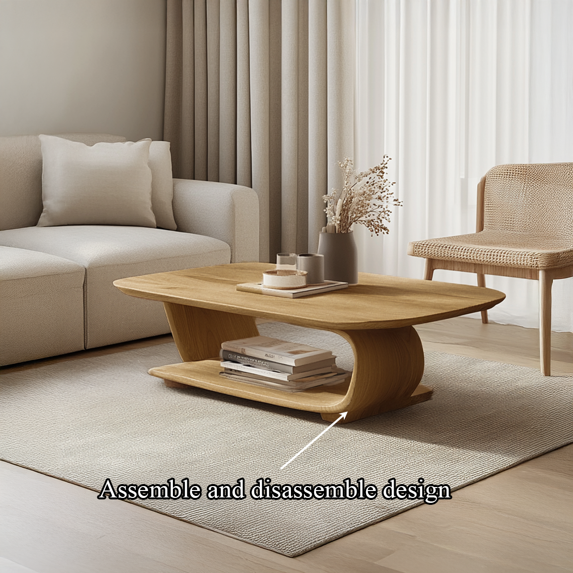 Scandinavian Minimalist Coffee Table Living Room Sitting Room SINLSACF232