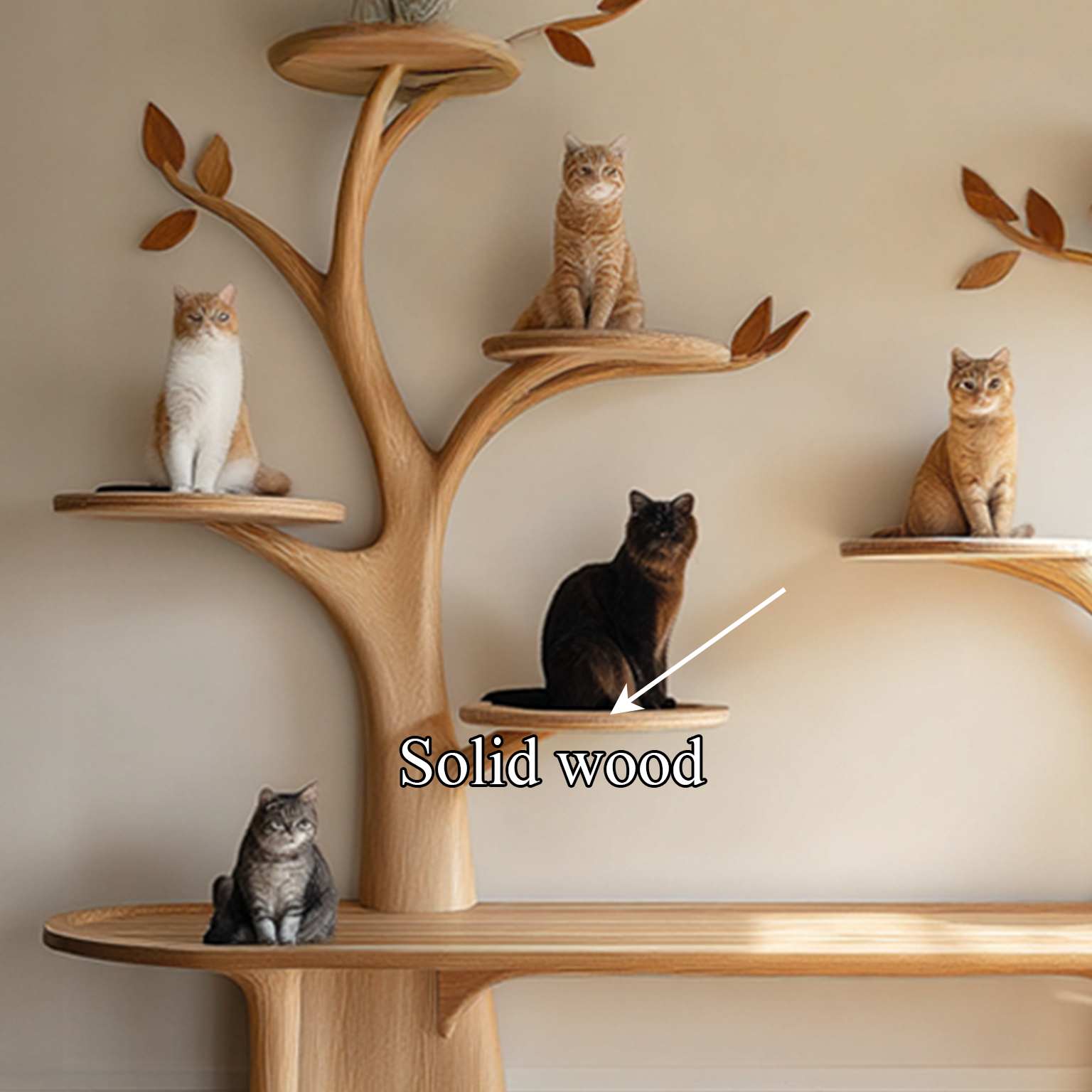Mid Century Tree Cat Tower Living Study SINLSATT034