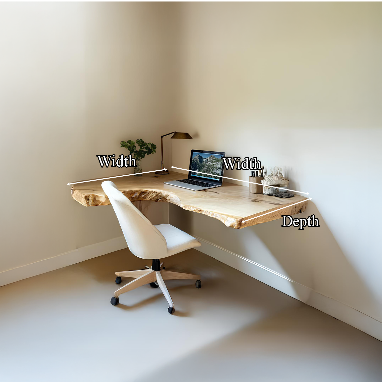 Mid Century Floating Desk Bedroom Study SINLSAFL101
