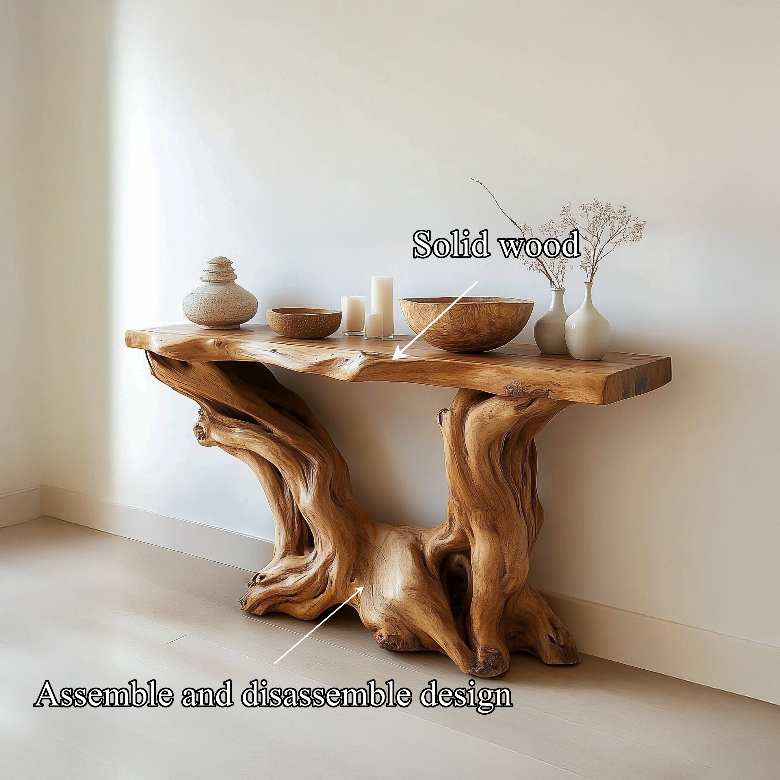 Mid Century Handcrafted Console Table Living Room SINLSACS434