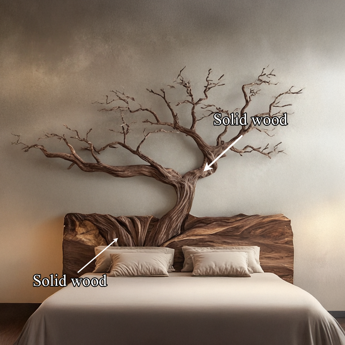 Rustic Sculptural Wall Headboard Art For Bedroom And Master Suite SINLSADH015
