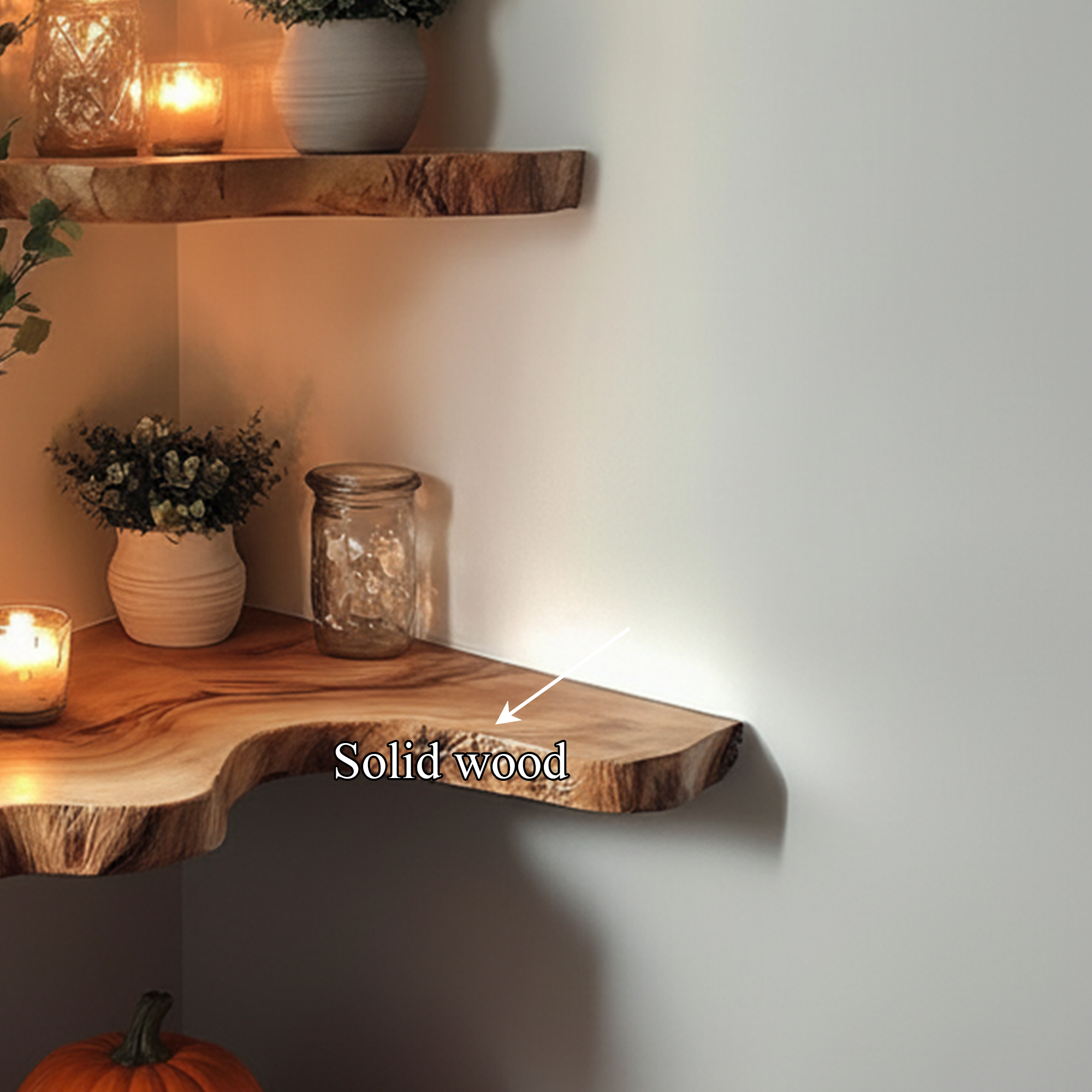 Rustic Halloween Farmhouse Wooden Floating Shelf Home Decoration SINLKIHW040