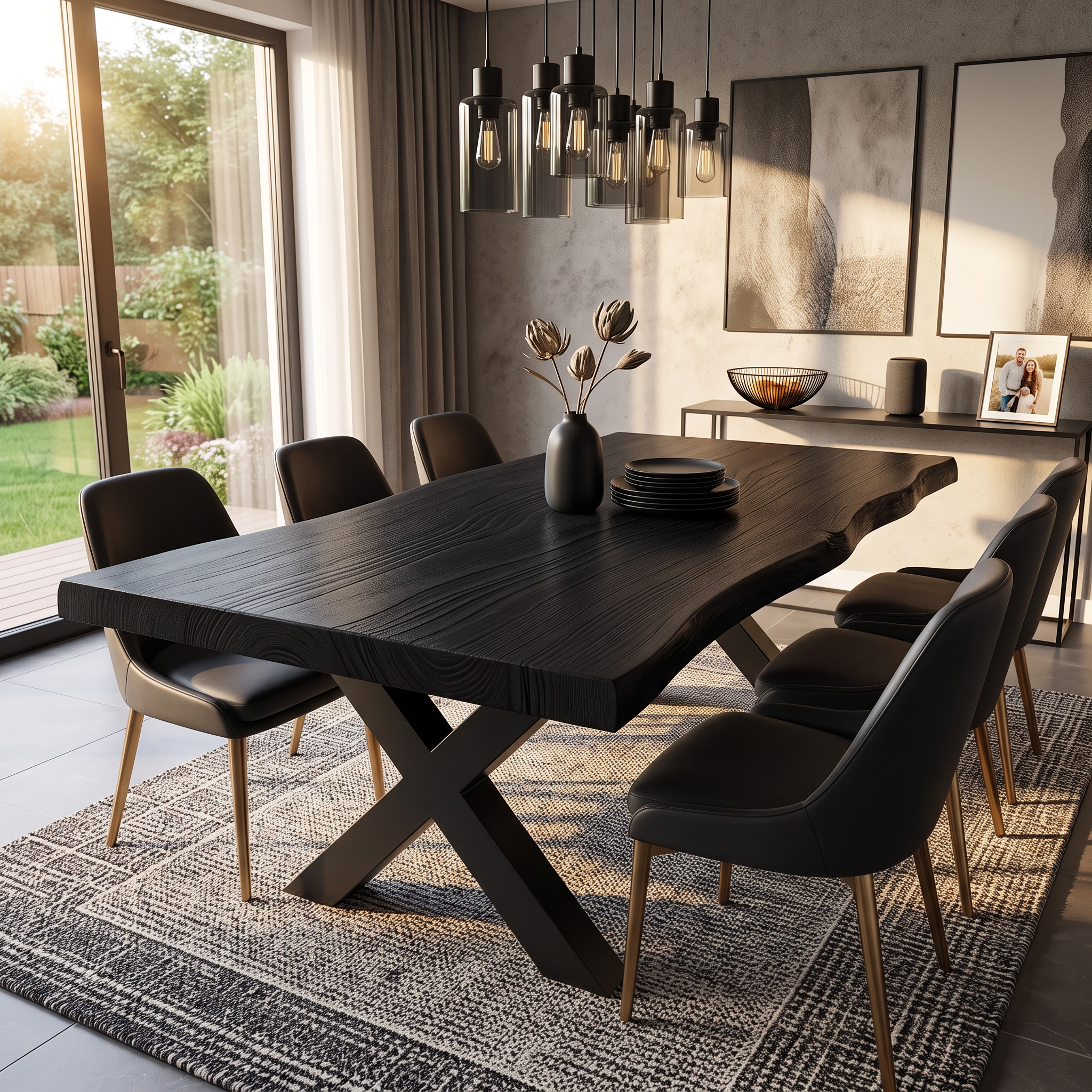 Kitchen Decor Handcrafted Live Edge Dining Table Premium SILDTTRDN031