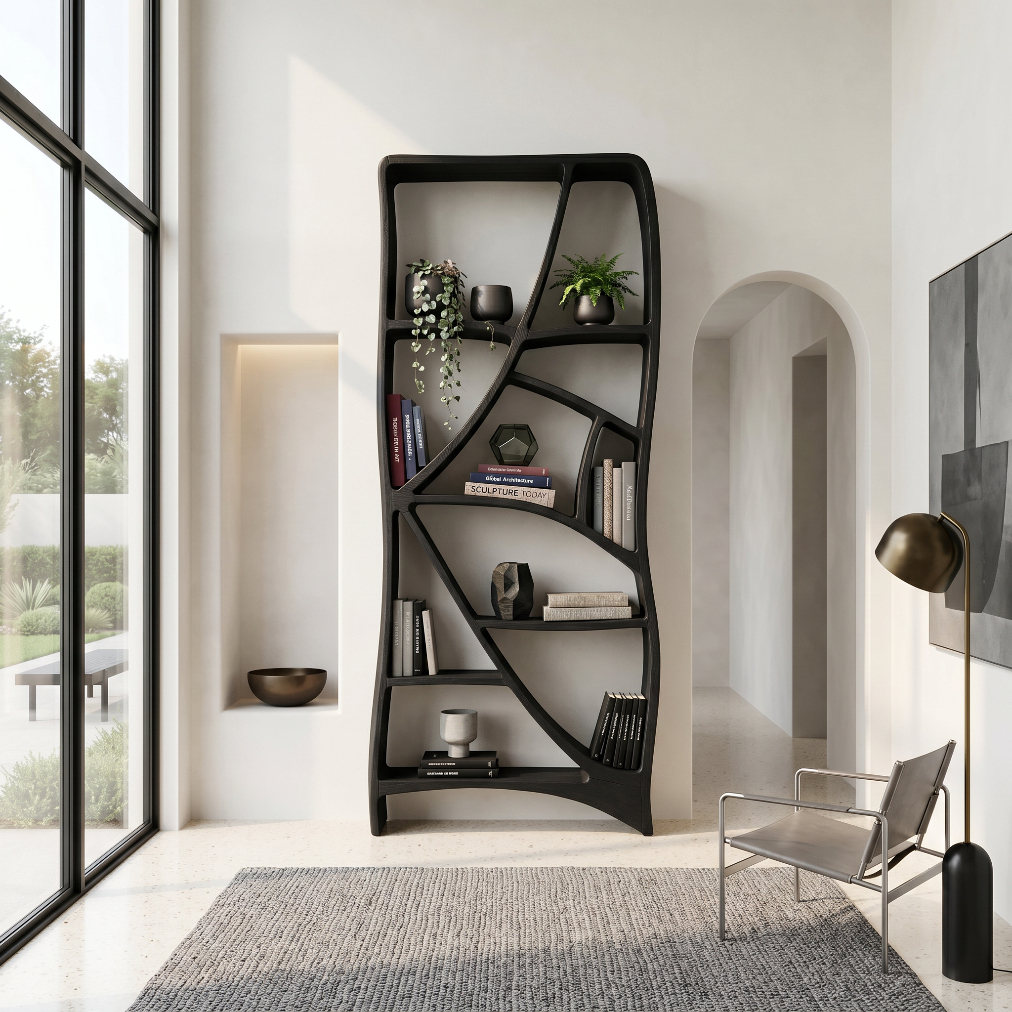 Minimalist Display Bookshelf For Cozy Lounge Corner SILDTTNBS048