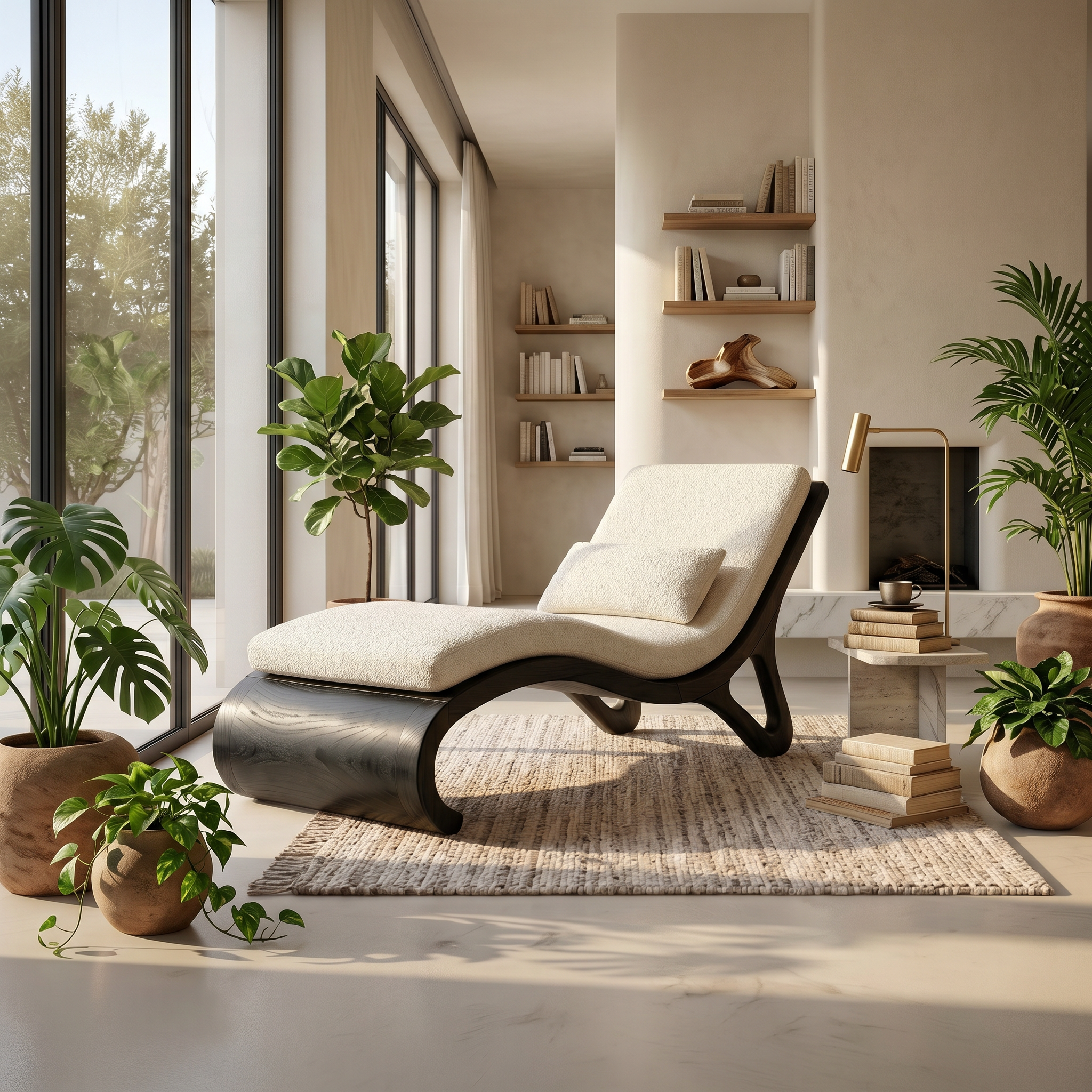 Tropical Luxury Daybed Organic Modern Villa Interior Design SILDTTRDB004