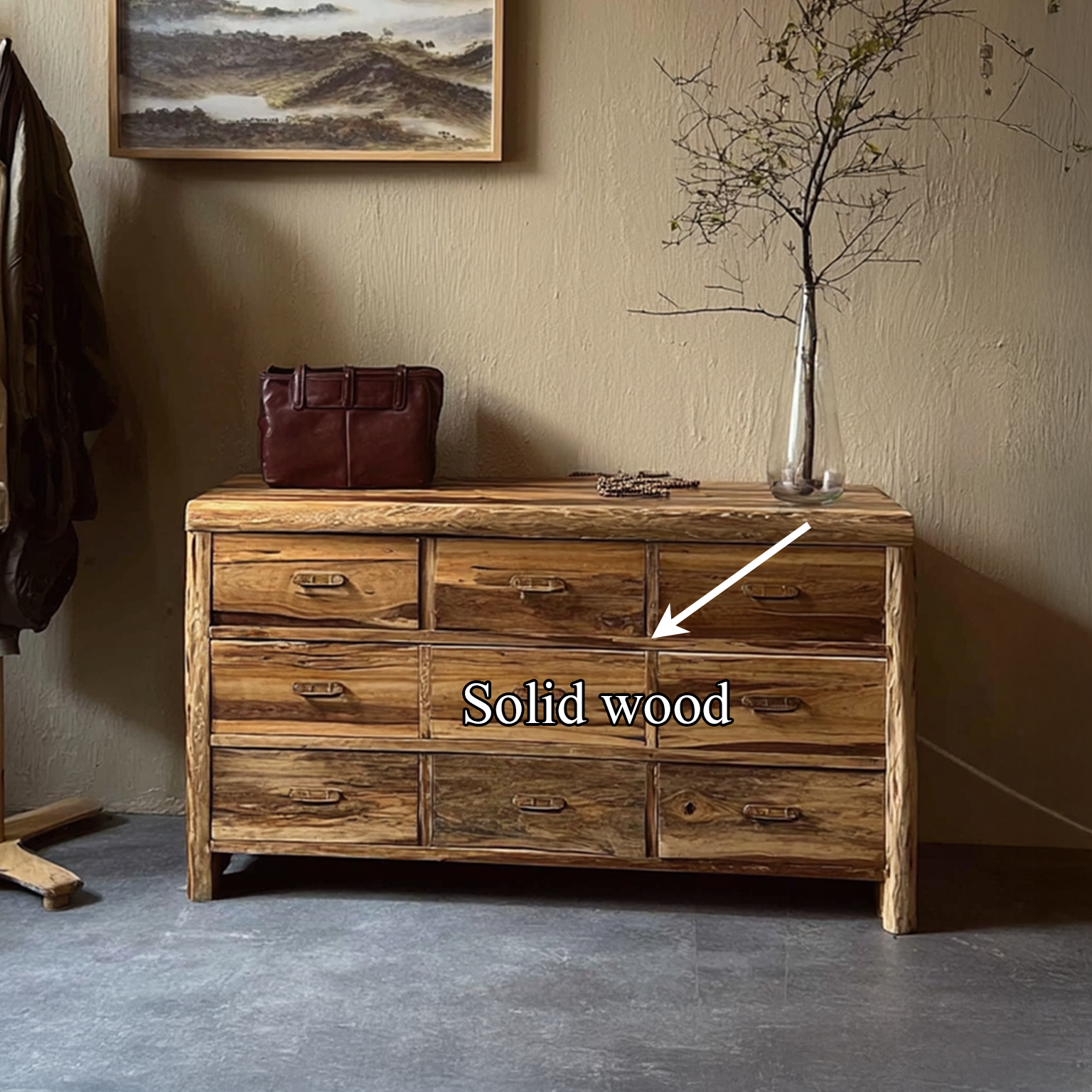 Rustic Sideboard Cabinet Entryway Living Room SINLSASC005