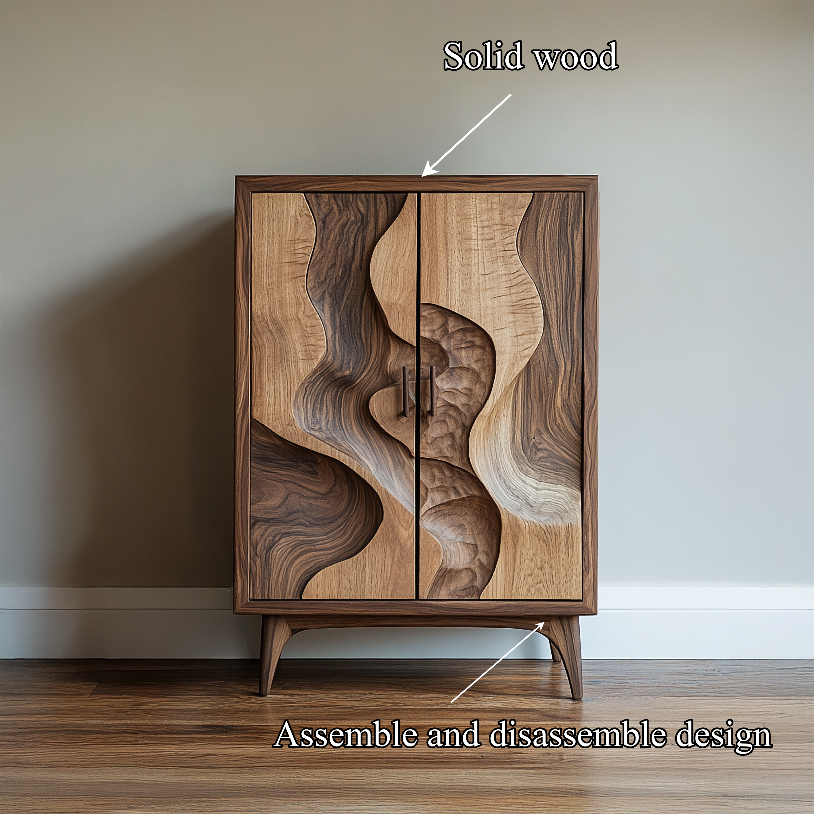 Organic Modern Sculptural Storage Cabinet For Living Room SINLSASC358