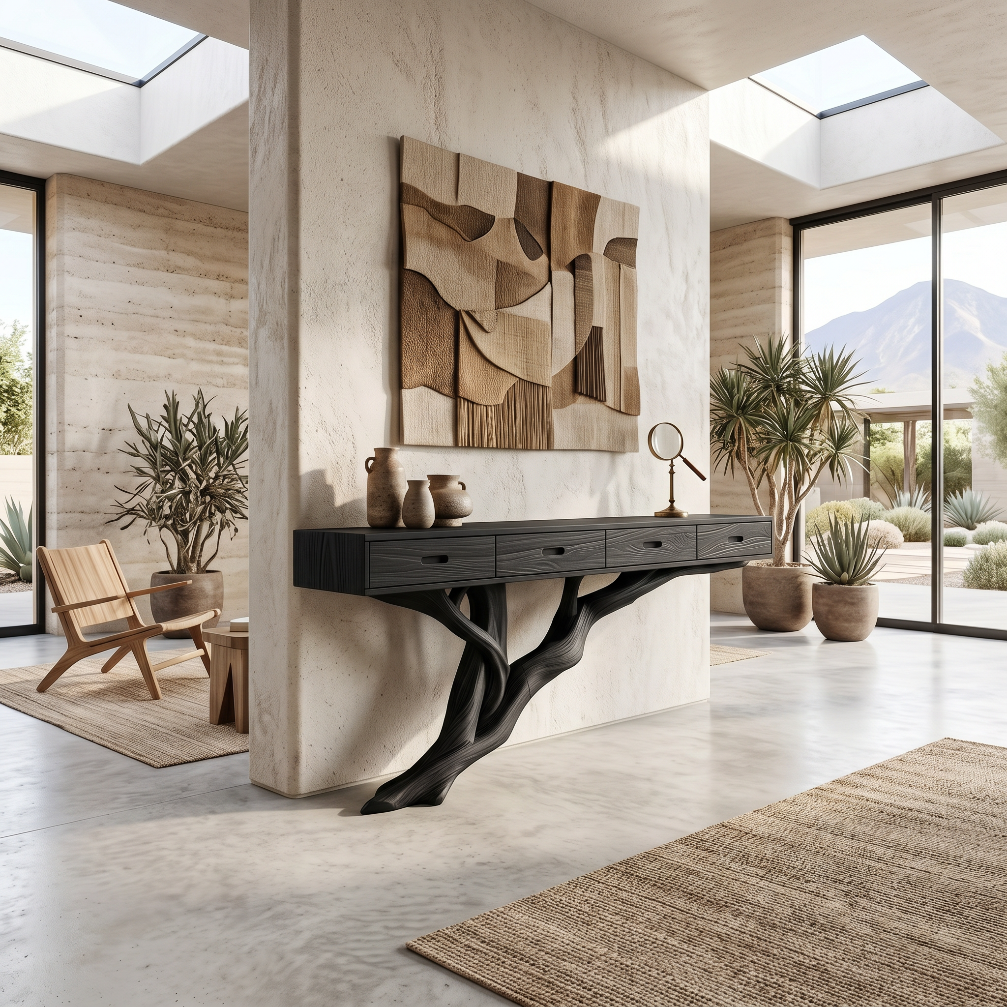 Mid Century Wooden Console Table For Living Room Contemporary Accent SILDTTNCS026