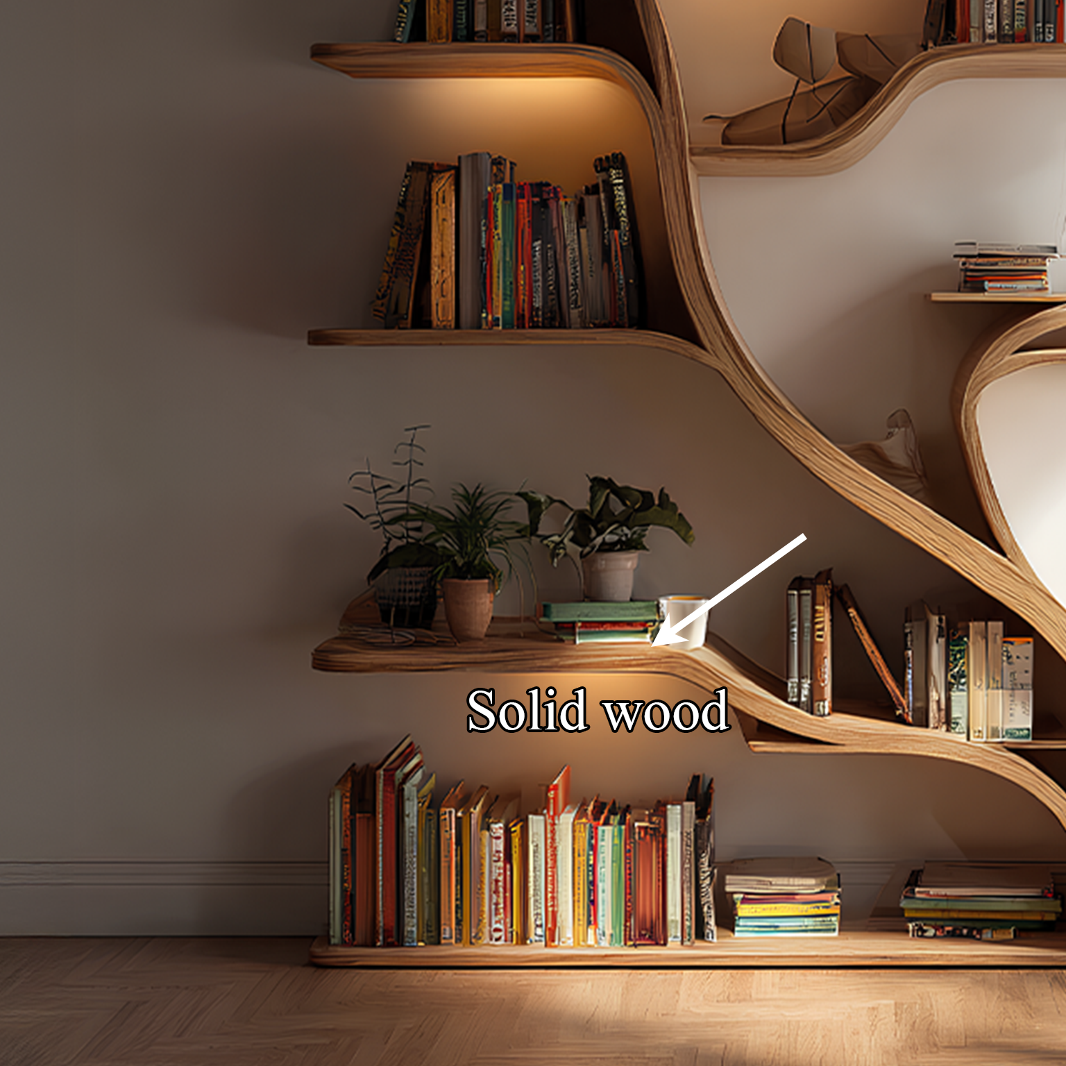 Tree Branch Wall Shelf Solid Wood Farmhouse Decor Gift SINLSATB187