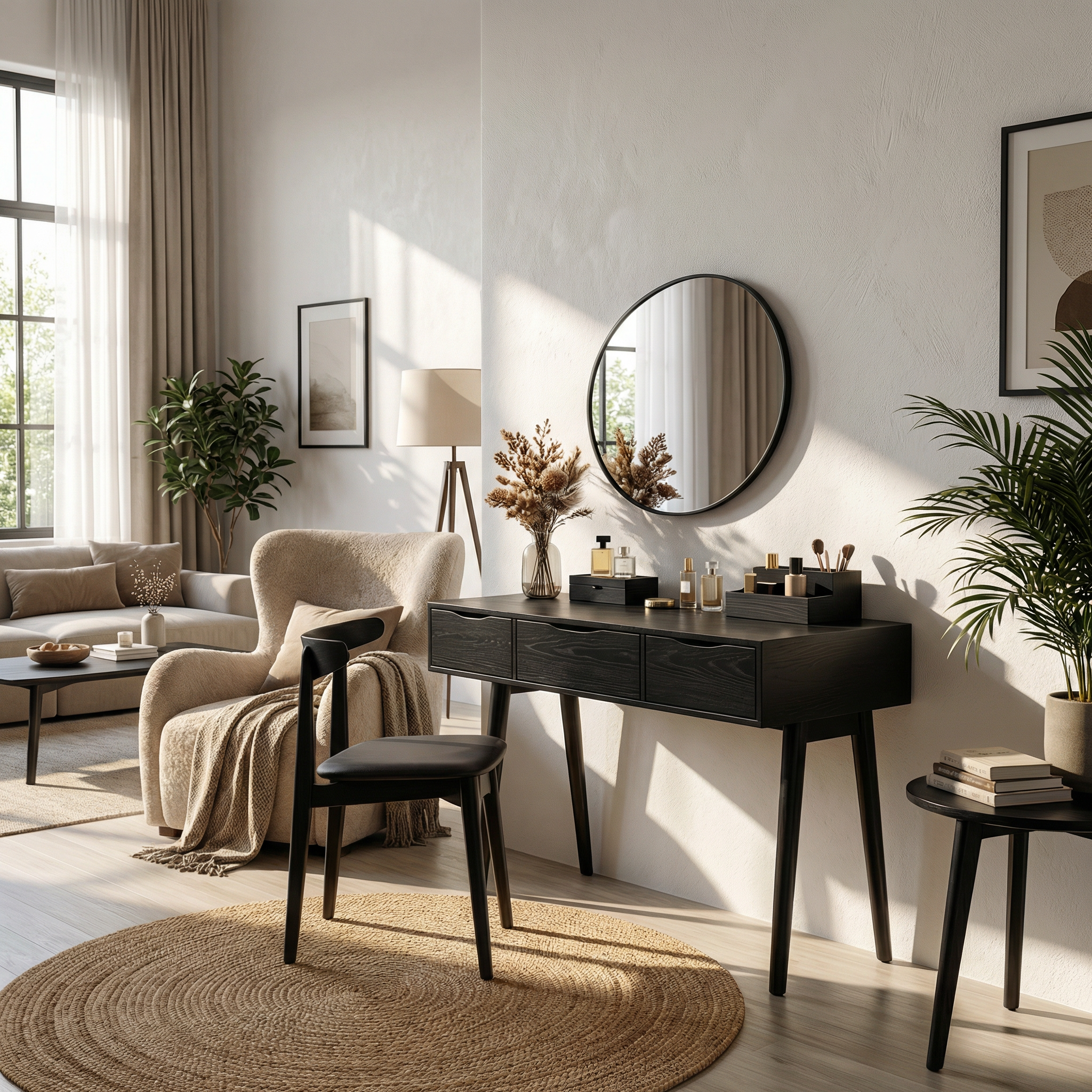 Boho Vanity Table Studio Apartment Makeup Area Dressing Space SILDTTRMV025