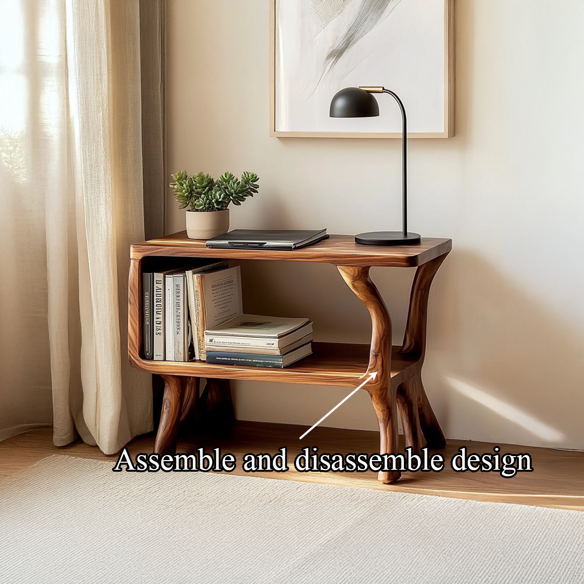 Free Standing Rustic Side Table Living Room SINLSABT082