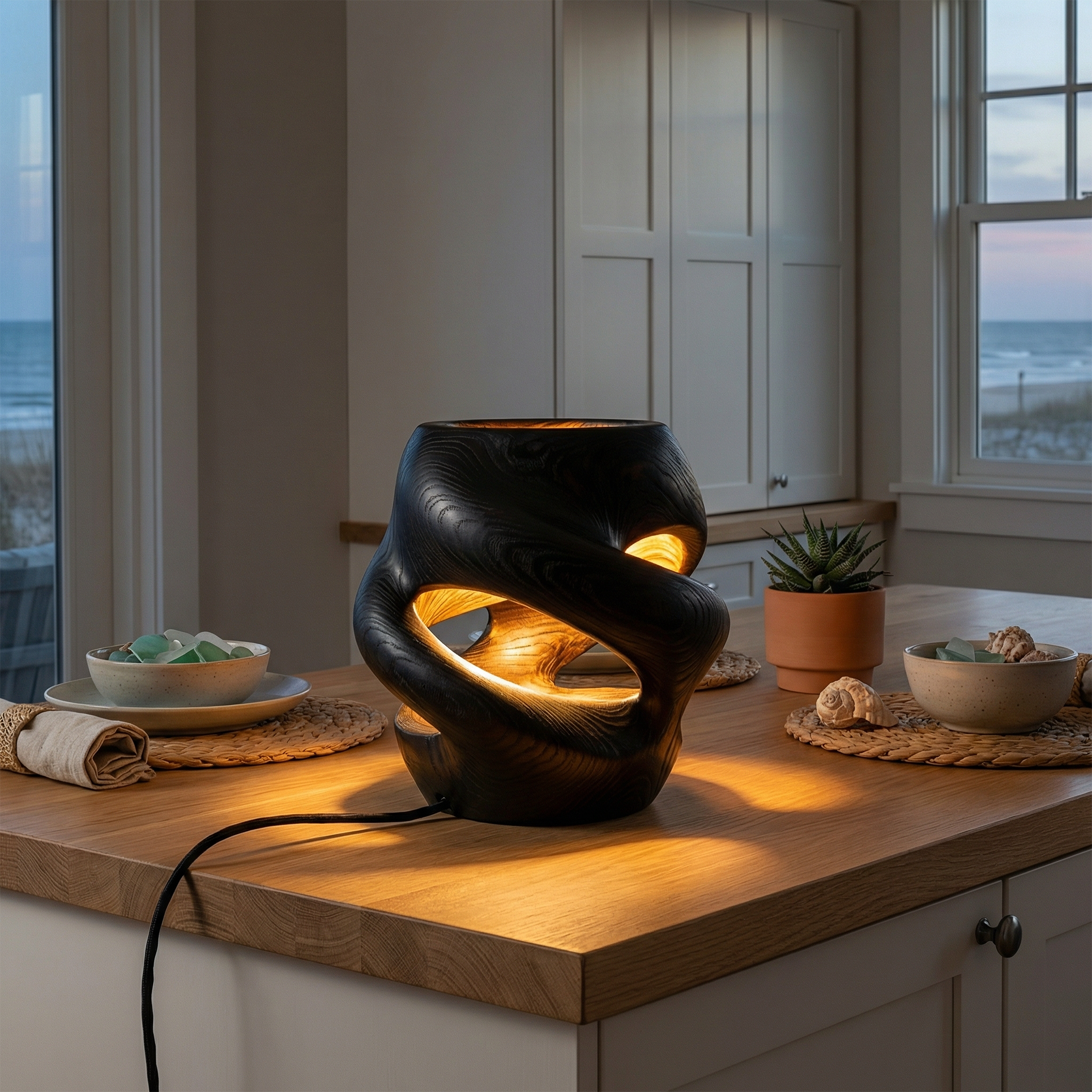Contemporary Sculptural Lamp Dining Room Kitchen Island Corner Space SILDTTRLAM026