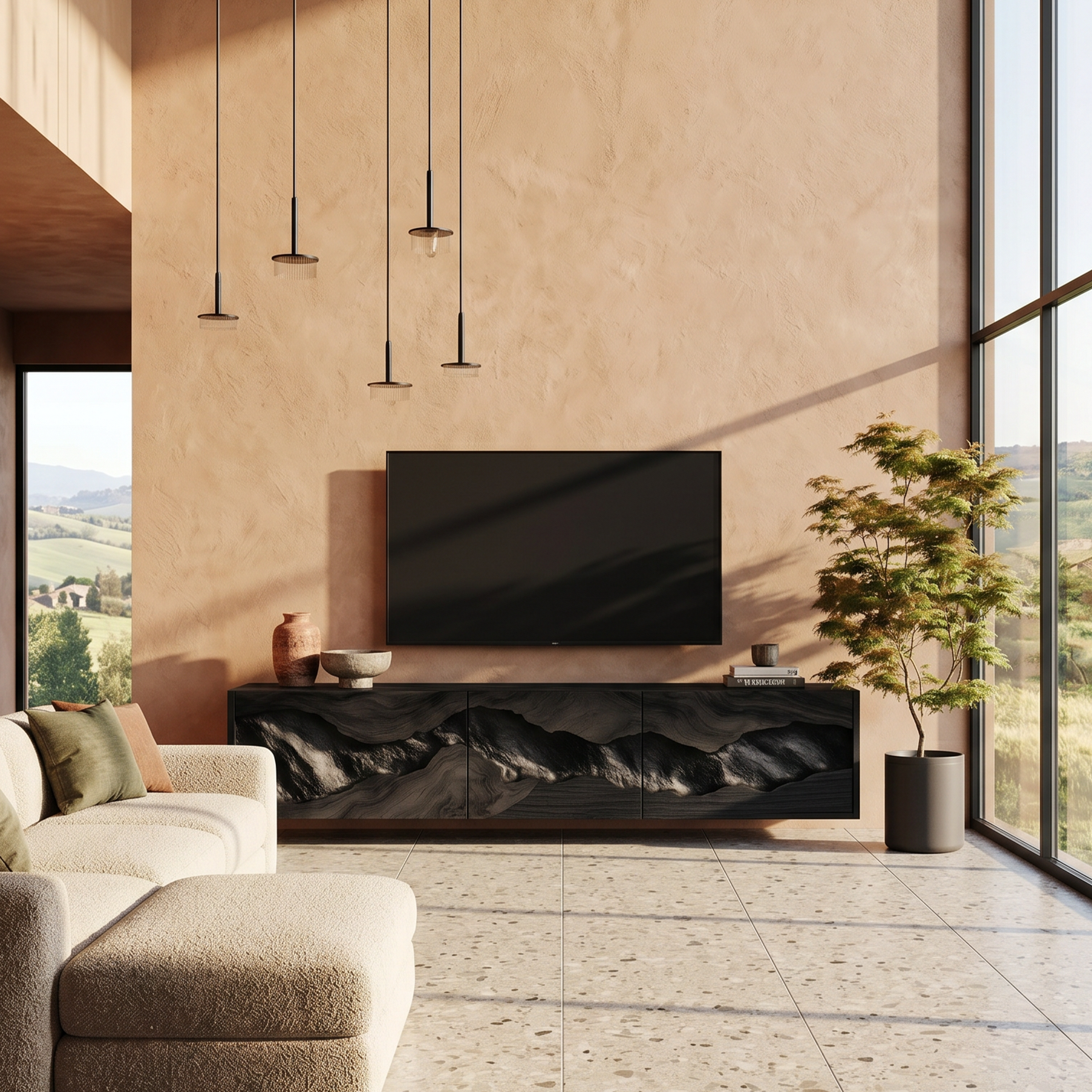 Handcrafted TV Console For Cozy Living Space SILDTTNTVC036