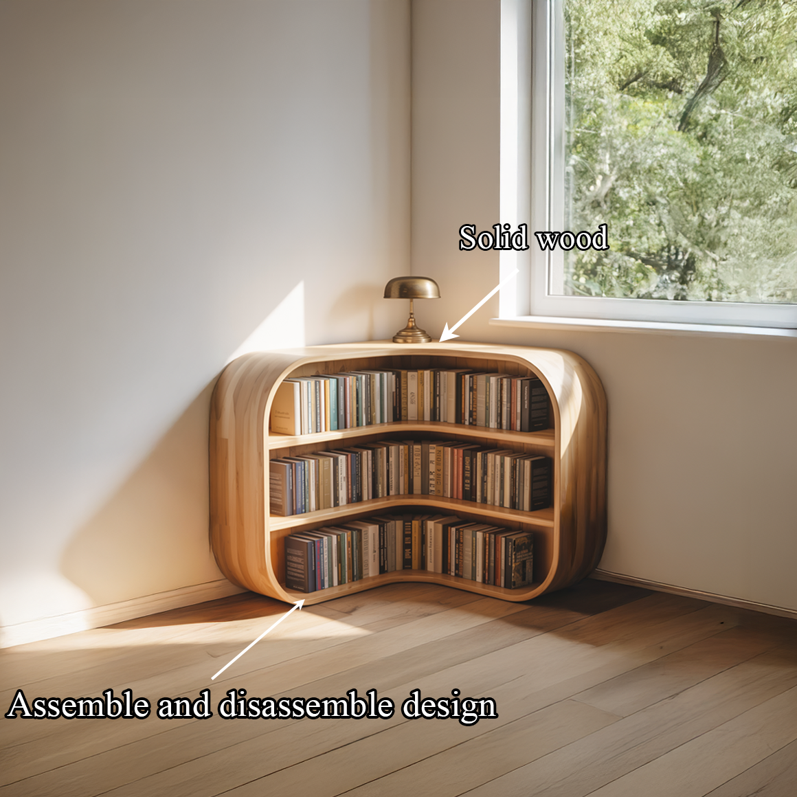 Mid Century Corner Bookshelf Living Room Or Study Room SINLSASC289