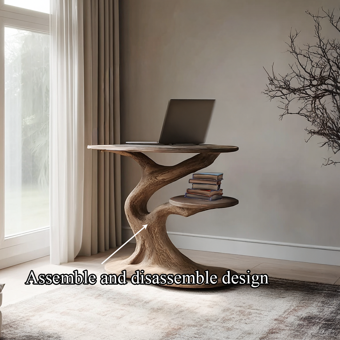 Rustic End Table Office Reading Nook SINLSABT091