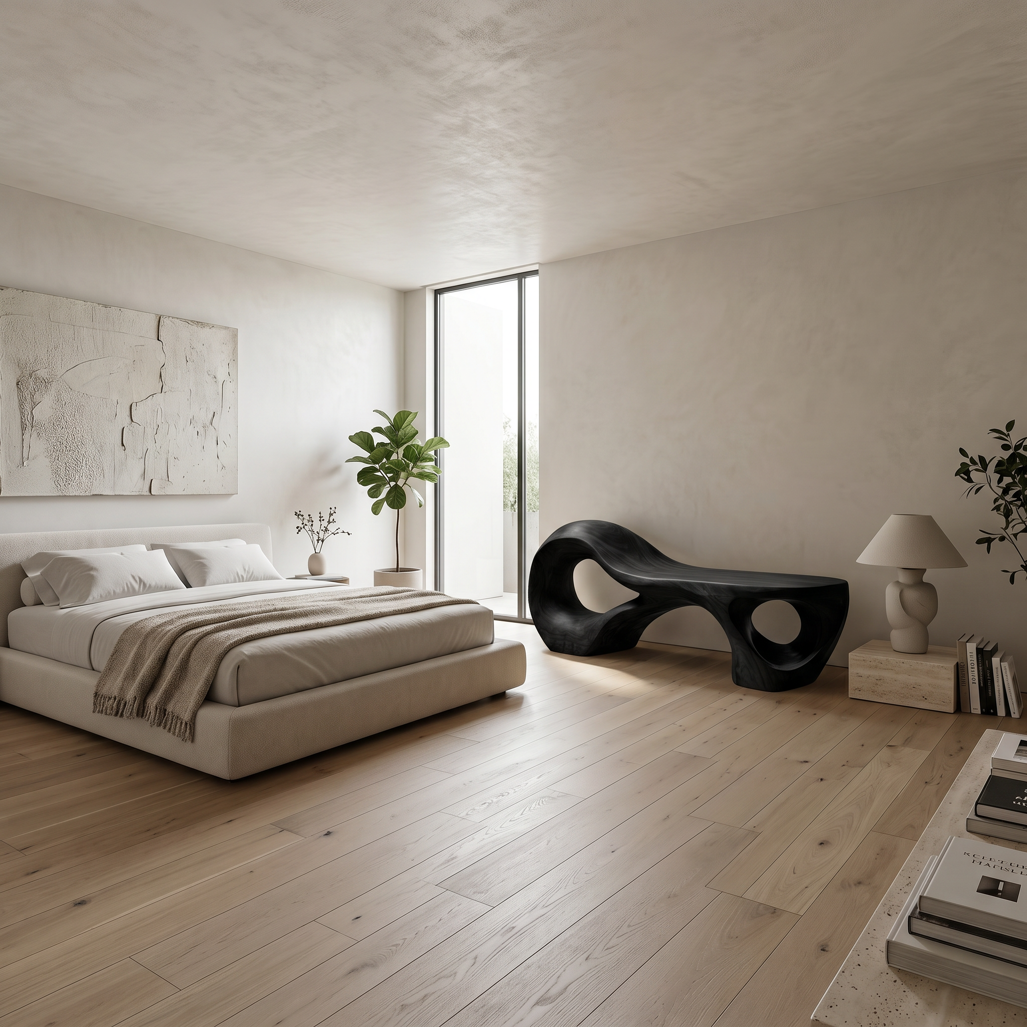 Contemporary Arched Cutout Bench For Courtyard Interior Area SILDTTNBEN021