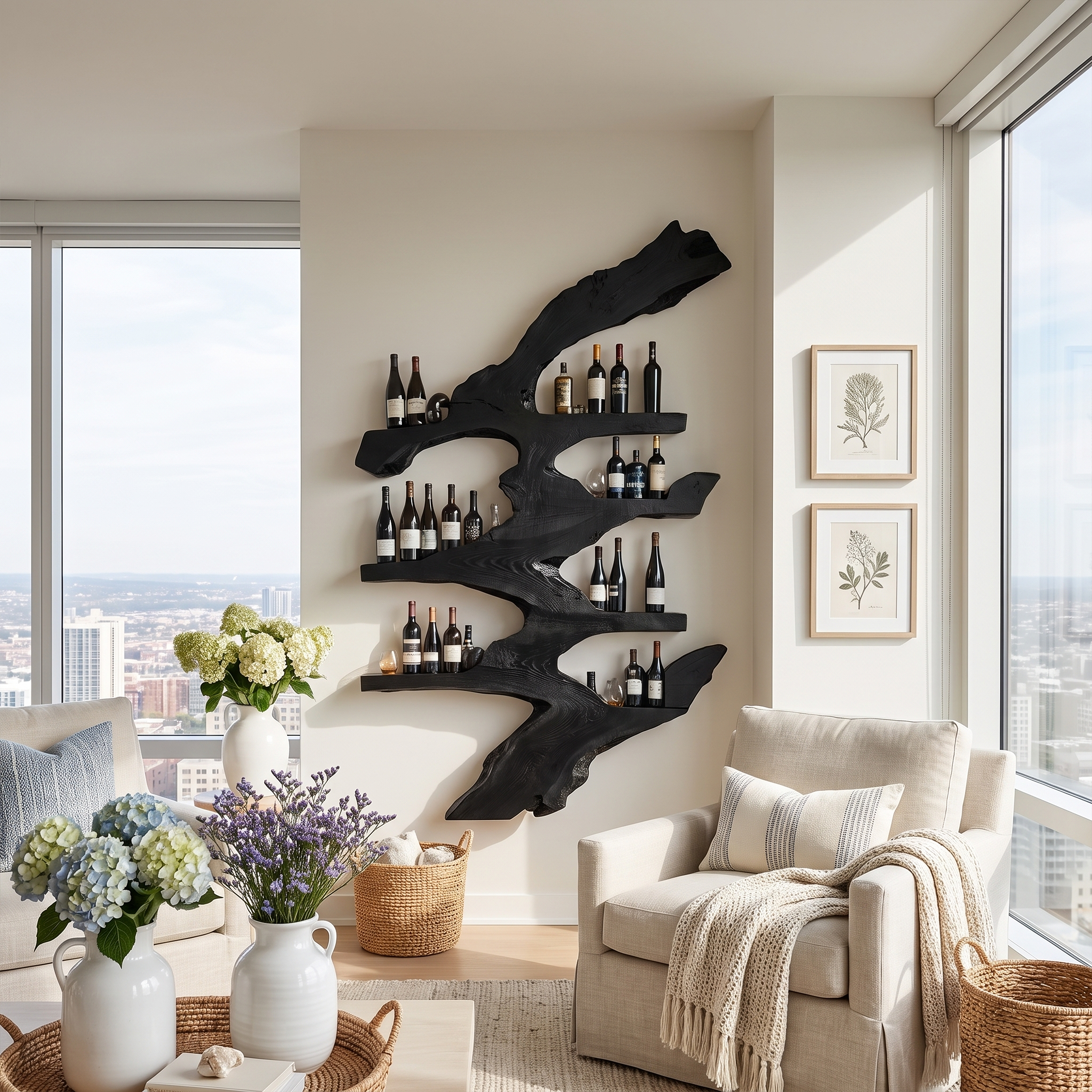 Handcrafted Wine Stand For Kitchen Wine Bottle Rack SILDTTRWH023