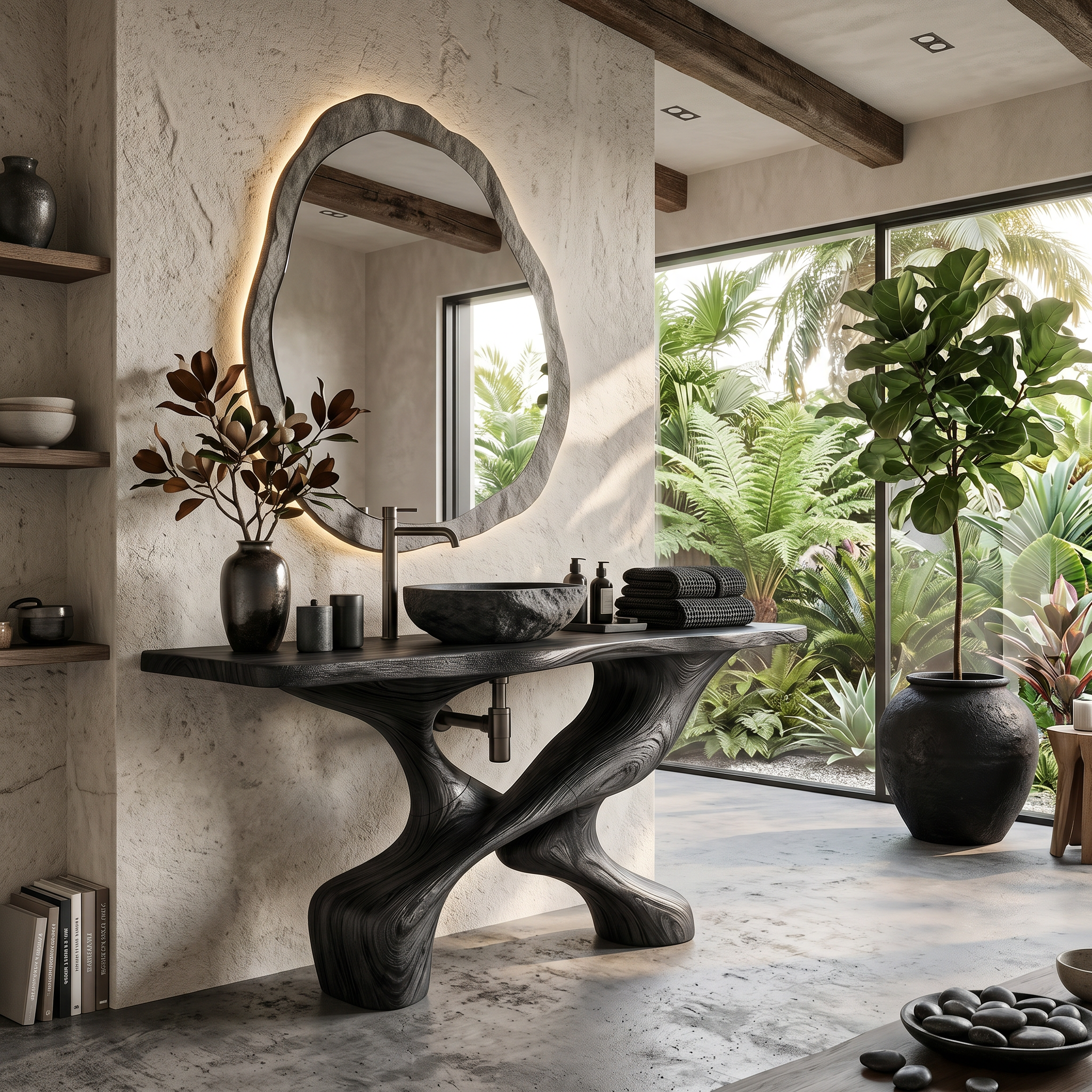 Handcrafted Vanity For Elegant Bathroom Furniture SILDTTNBRV007