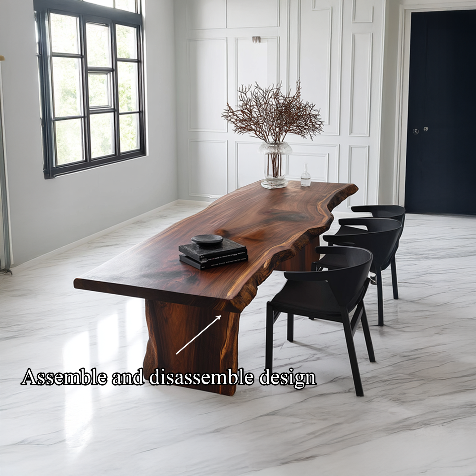 Rustic Live Edge Dining Table Modern Living SINLSADT077