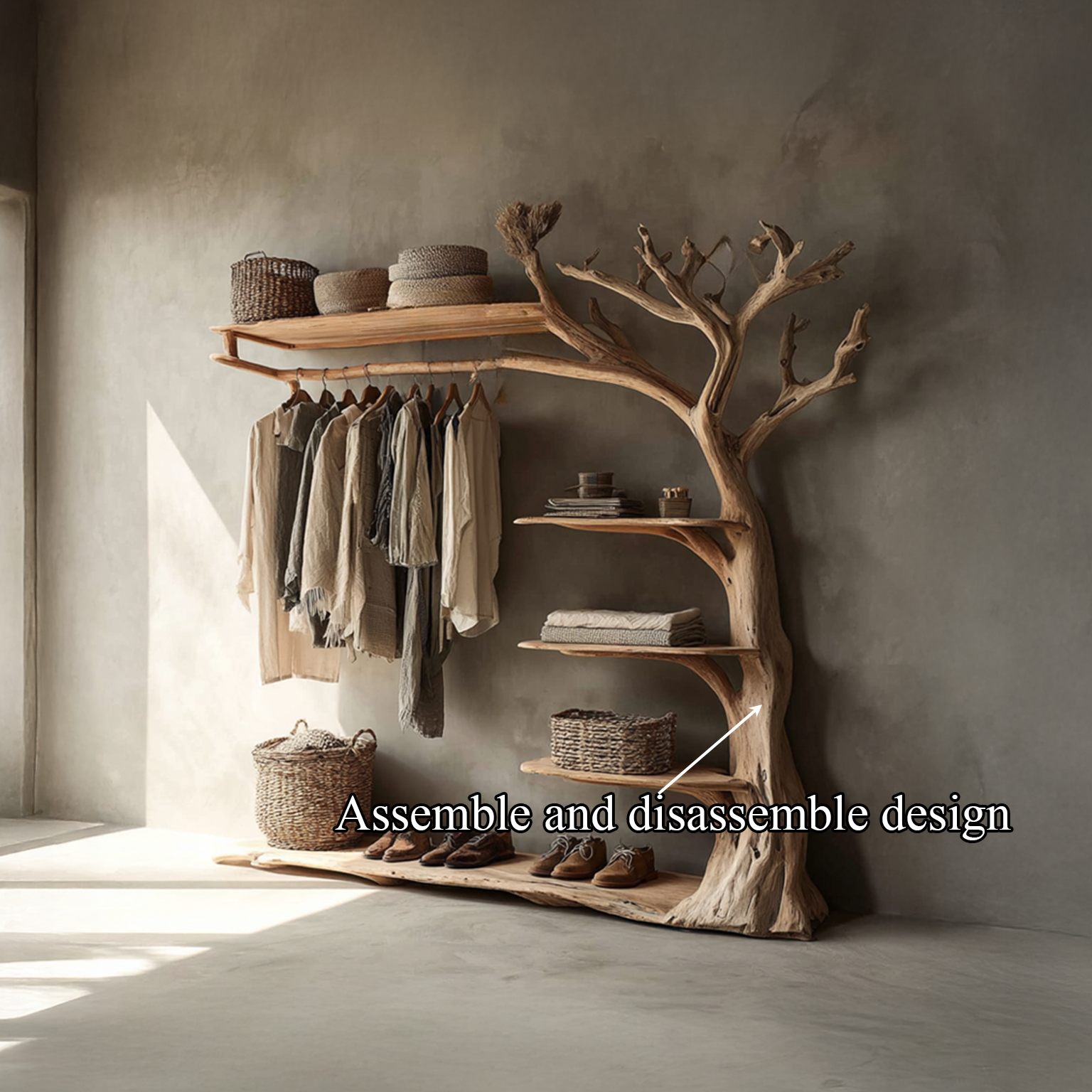 Midcentury Tree Coat Rack Entryway SINLSATB215