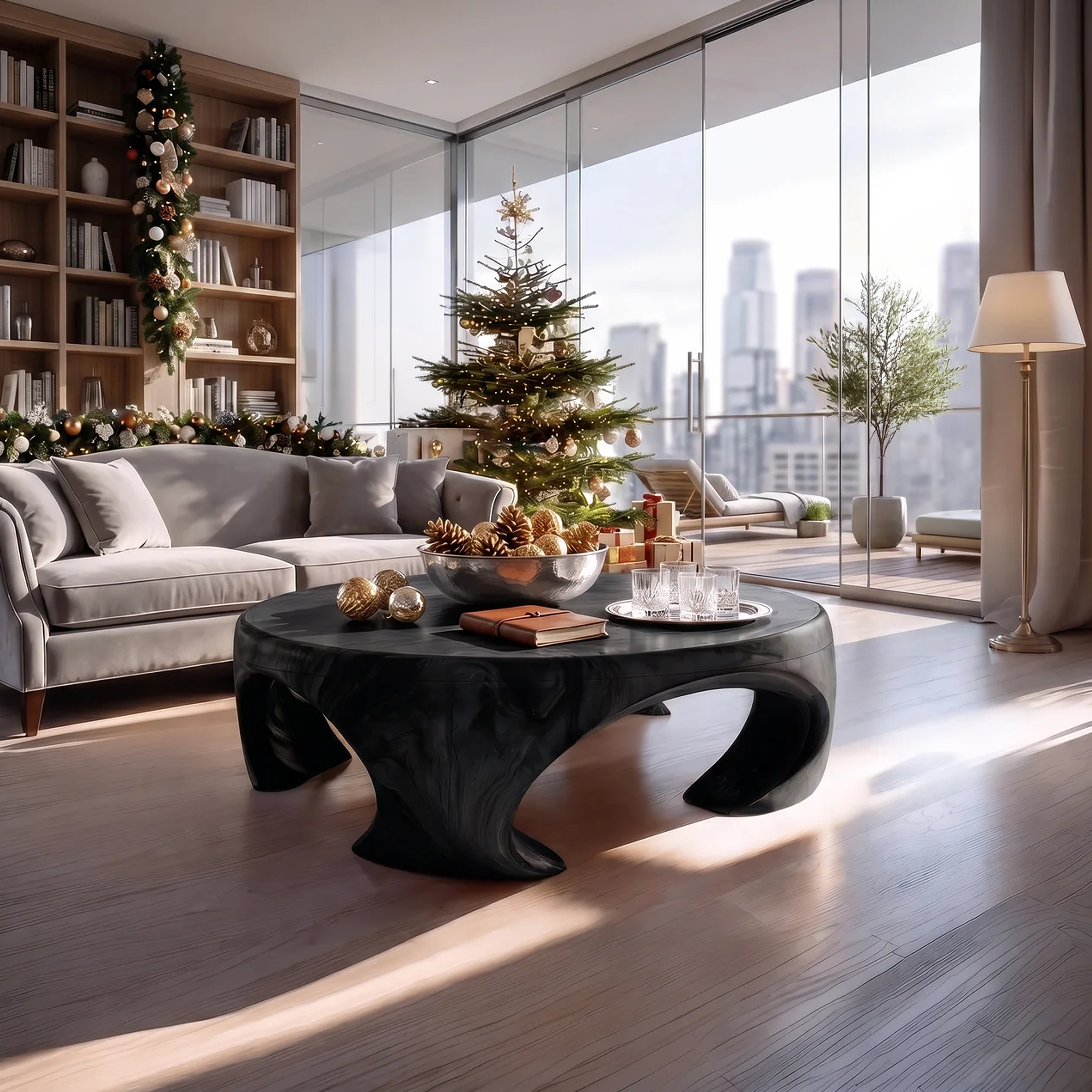 Farmhouse Wooden Coffee Table For Living Room Holiday Decoration SILDTTRCFC003