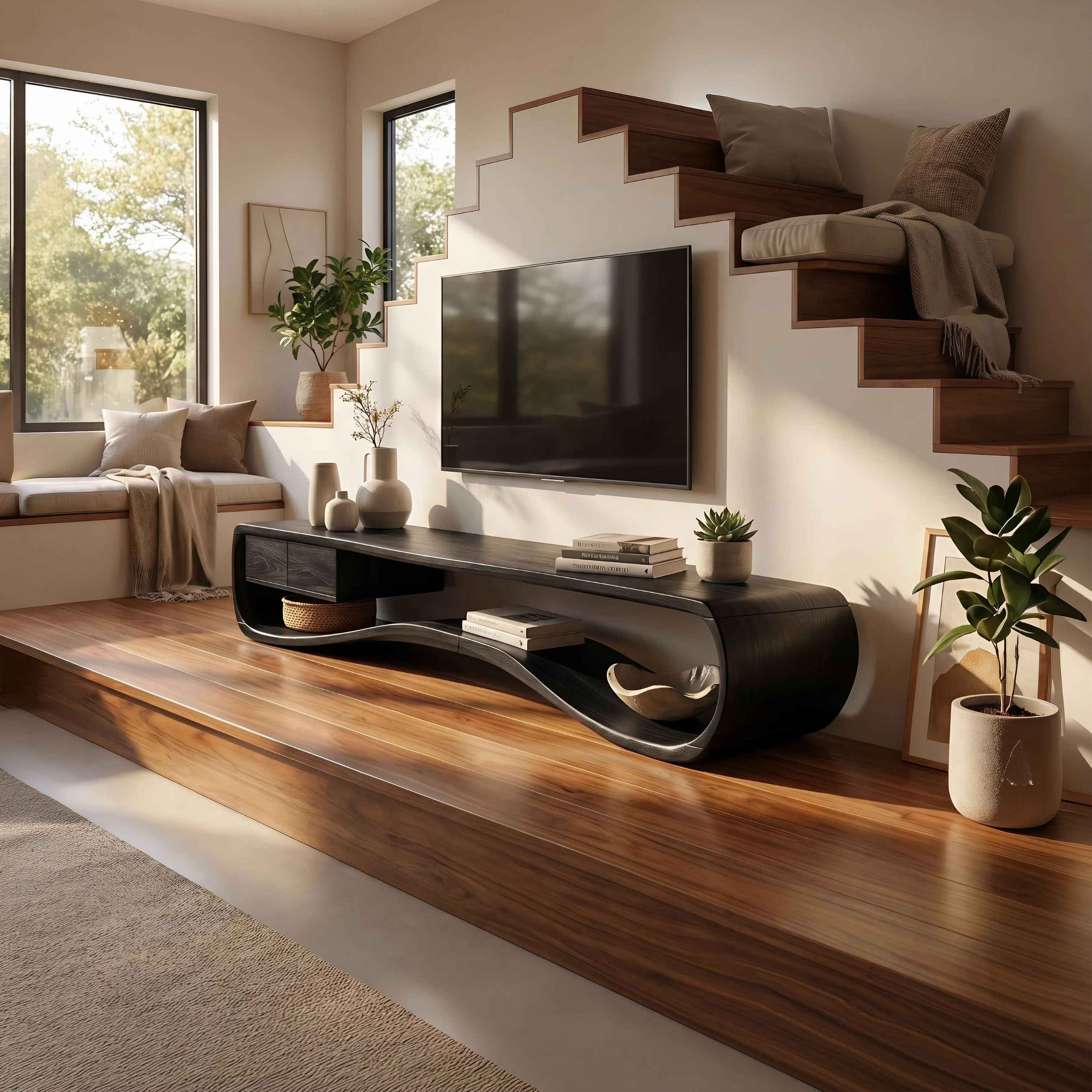 Minimalist Clean Line TV Console For Small Apartment SILDTTNTVC123