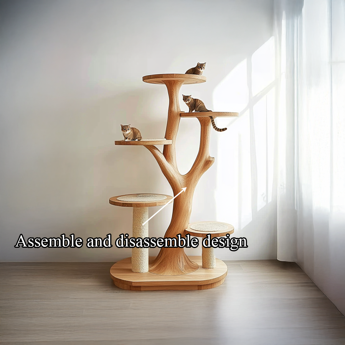 Rustic Tree Cat Tower Living Home Office SINLSATT042