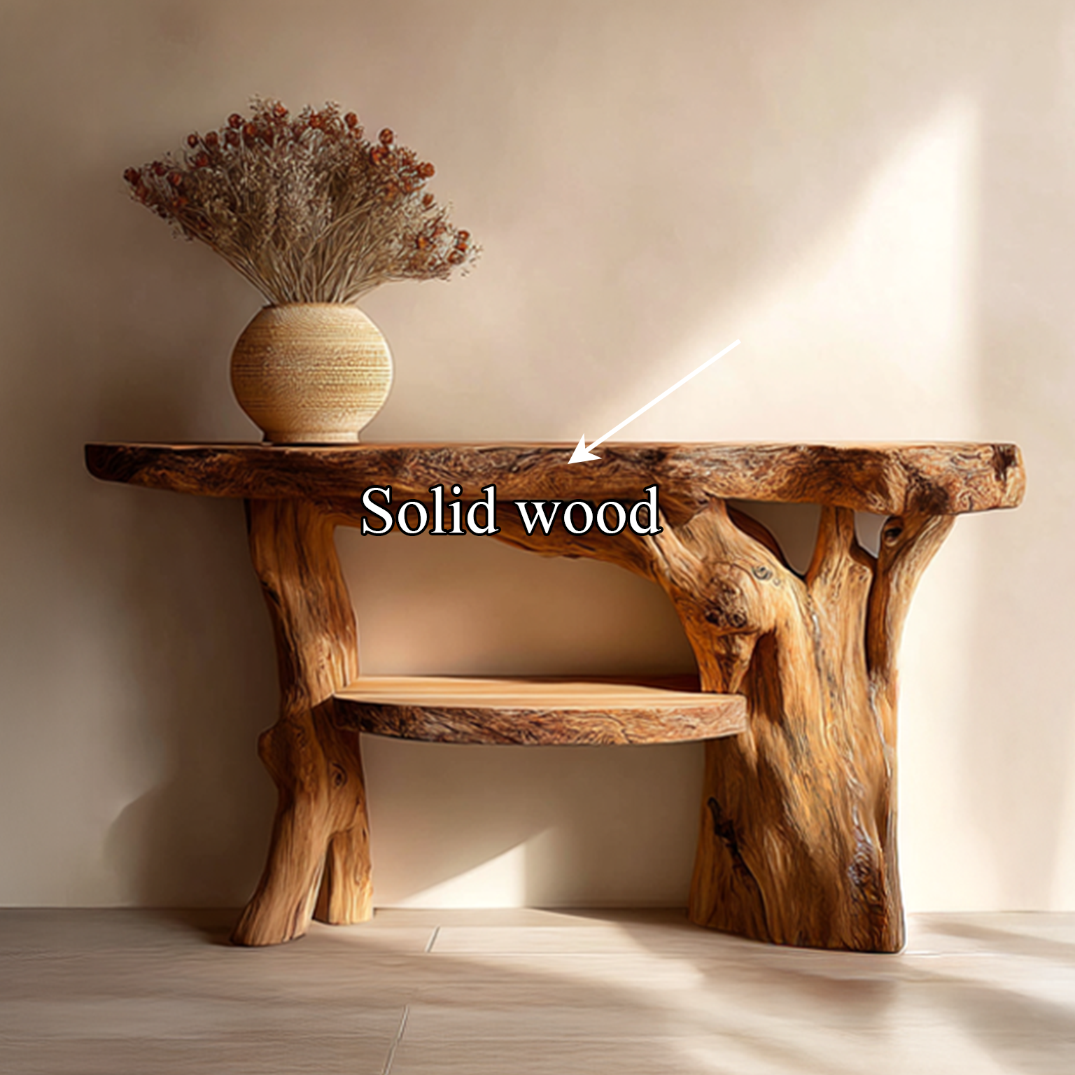 Rustic Organic Console Table Entryway Accent SINLSACS237