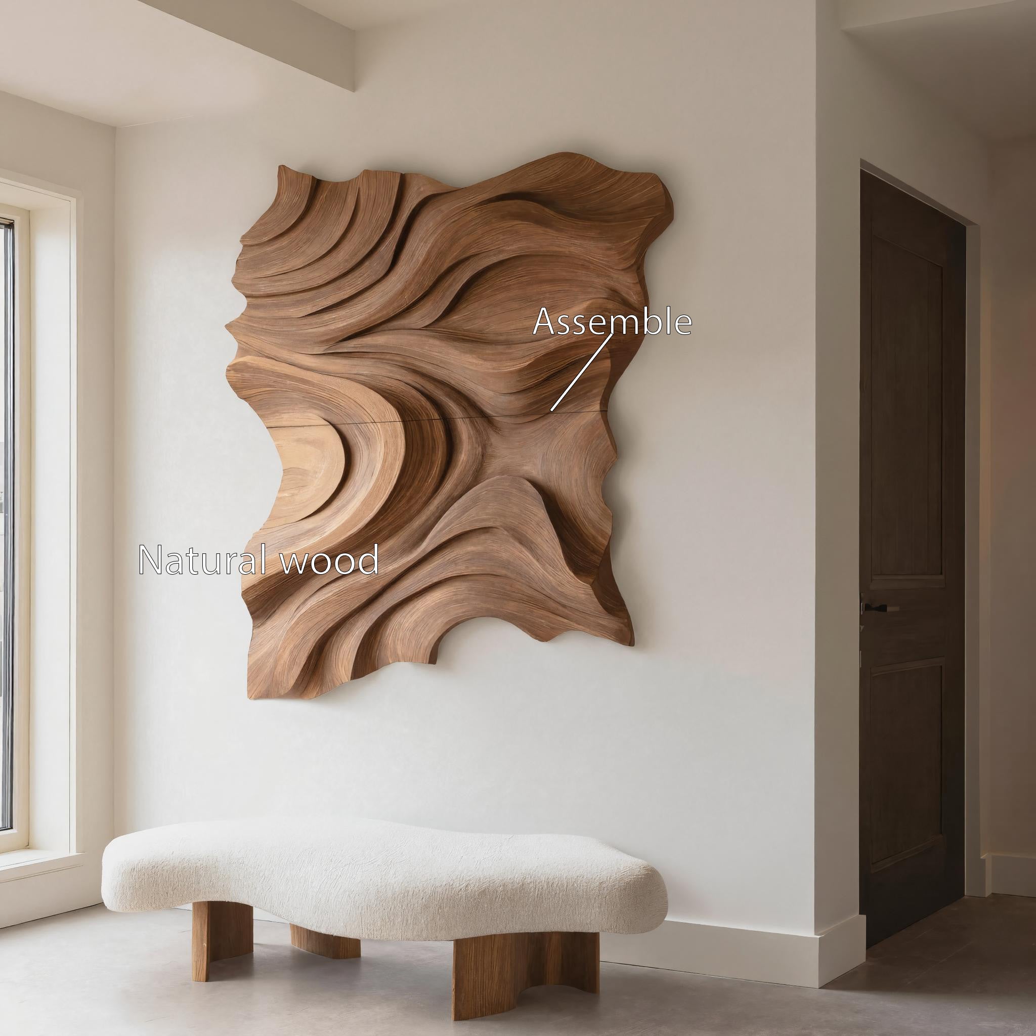 Modern Abstract Wall Sculpture For Living Room Decor RTTHHNWA070