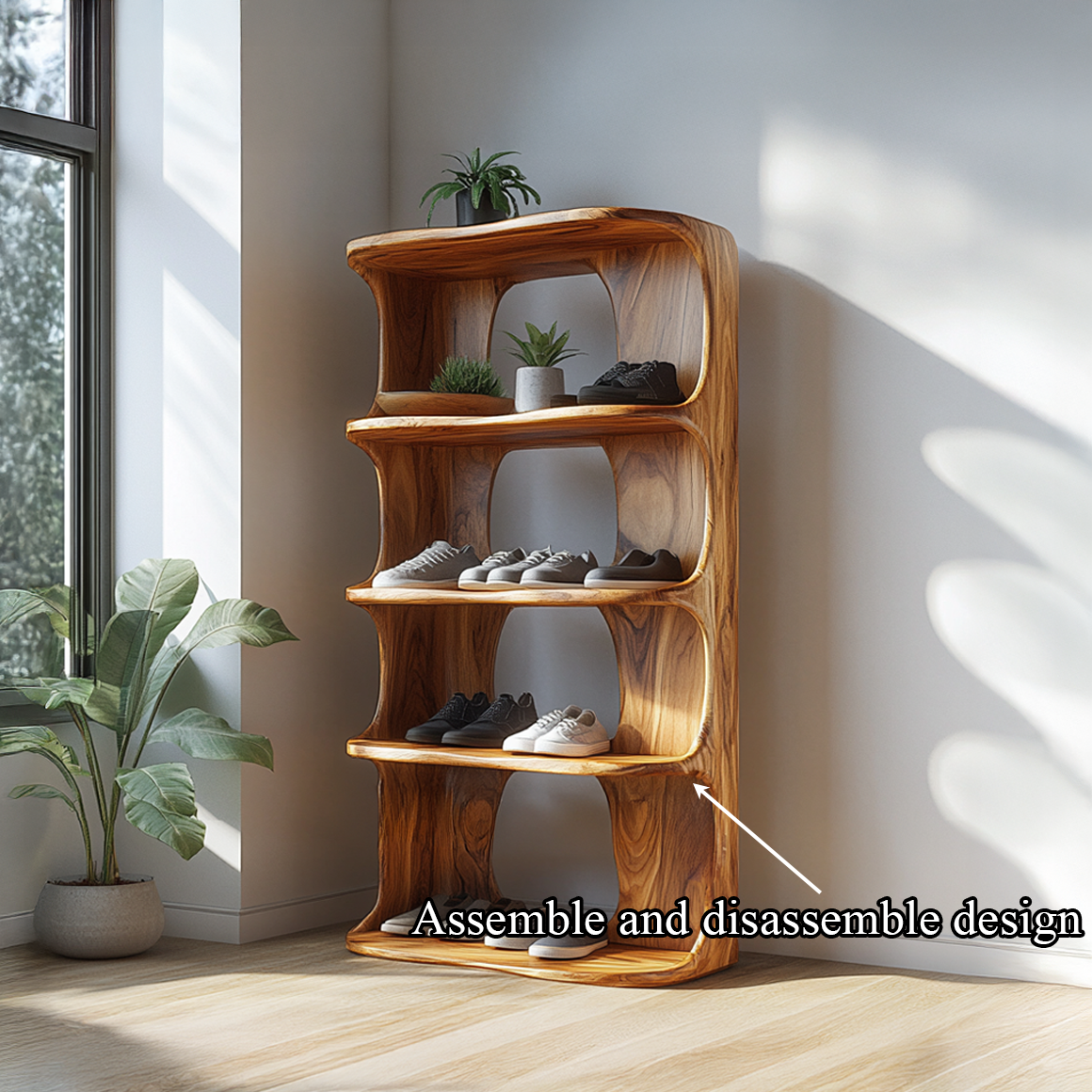 Rustic Modern Shoe Rack Entryway And Bedroom SINLSASB061