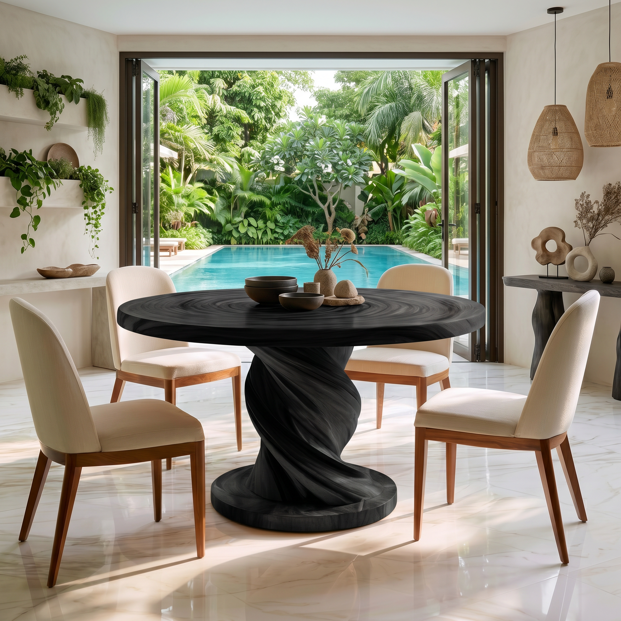 Tropical Twist Base Breakfast Table For Bright Kitchen SILDTTRDN079