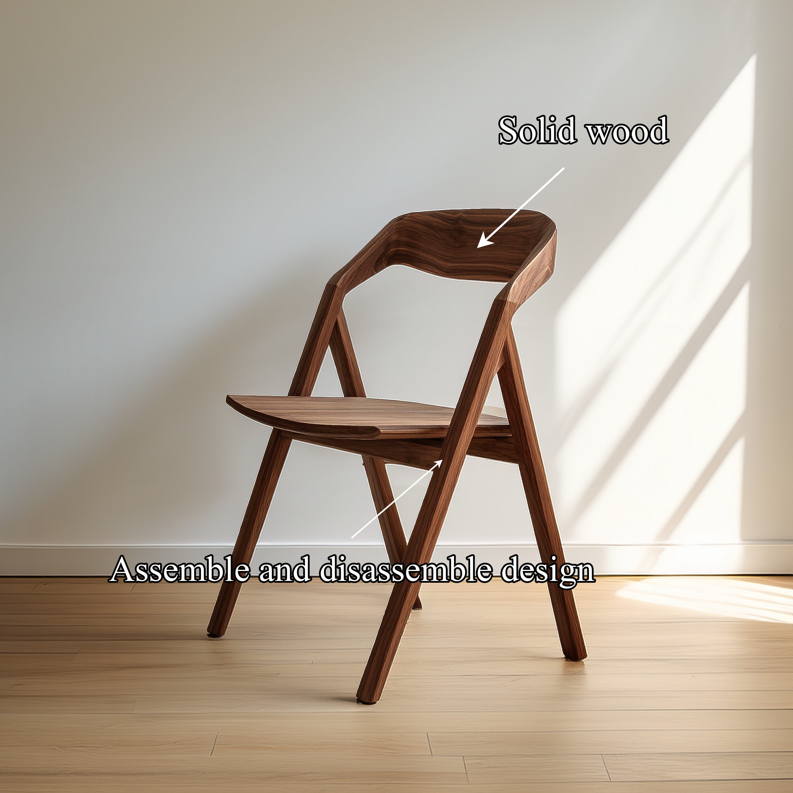 Mid Century Wooden Dining Chair Dining Room Interior Modern Seating SINLSAWC033