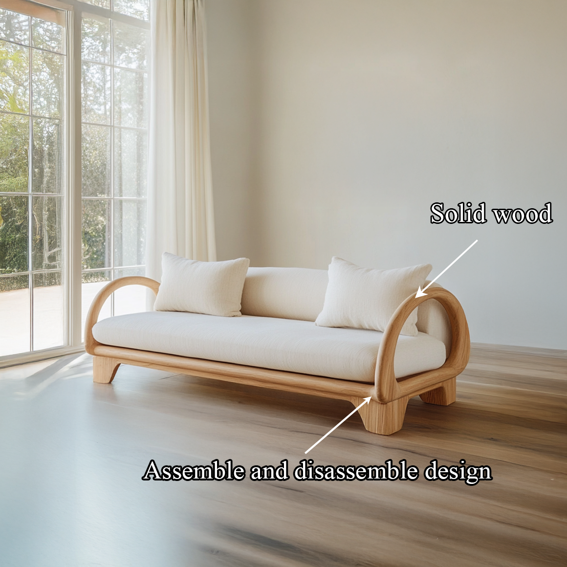 Modern Rounded Frame Lounge Sofa Living Room Or Studio SINLSAFSO002