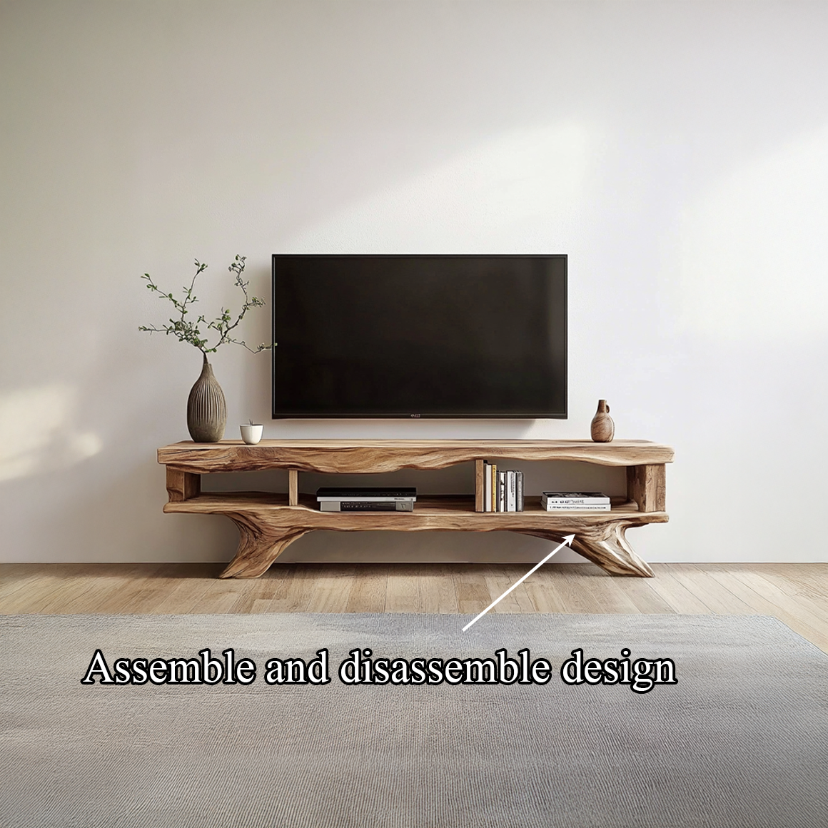 Rustic TV Cabinet Console Storage Living Room SINLSASC212