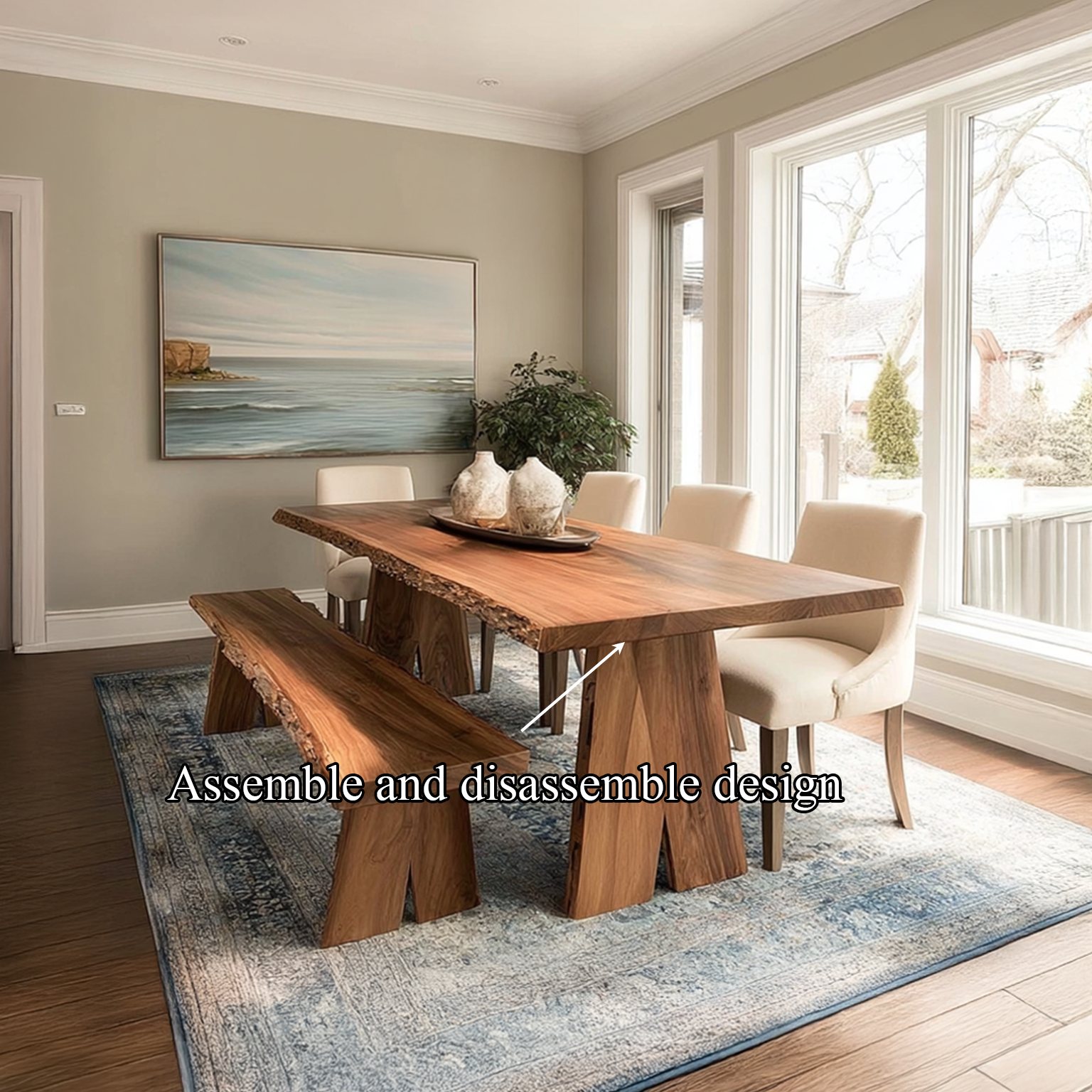 Rustic Dining Table For Dining Room SINLSADT037