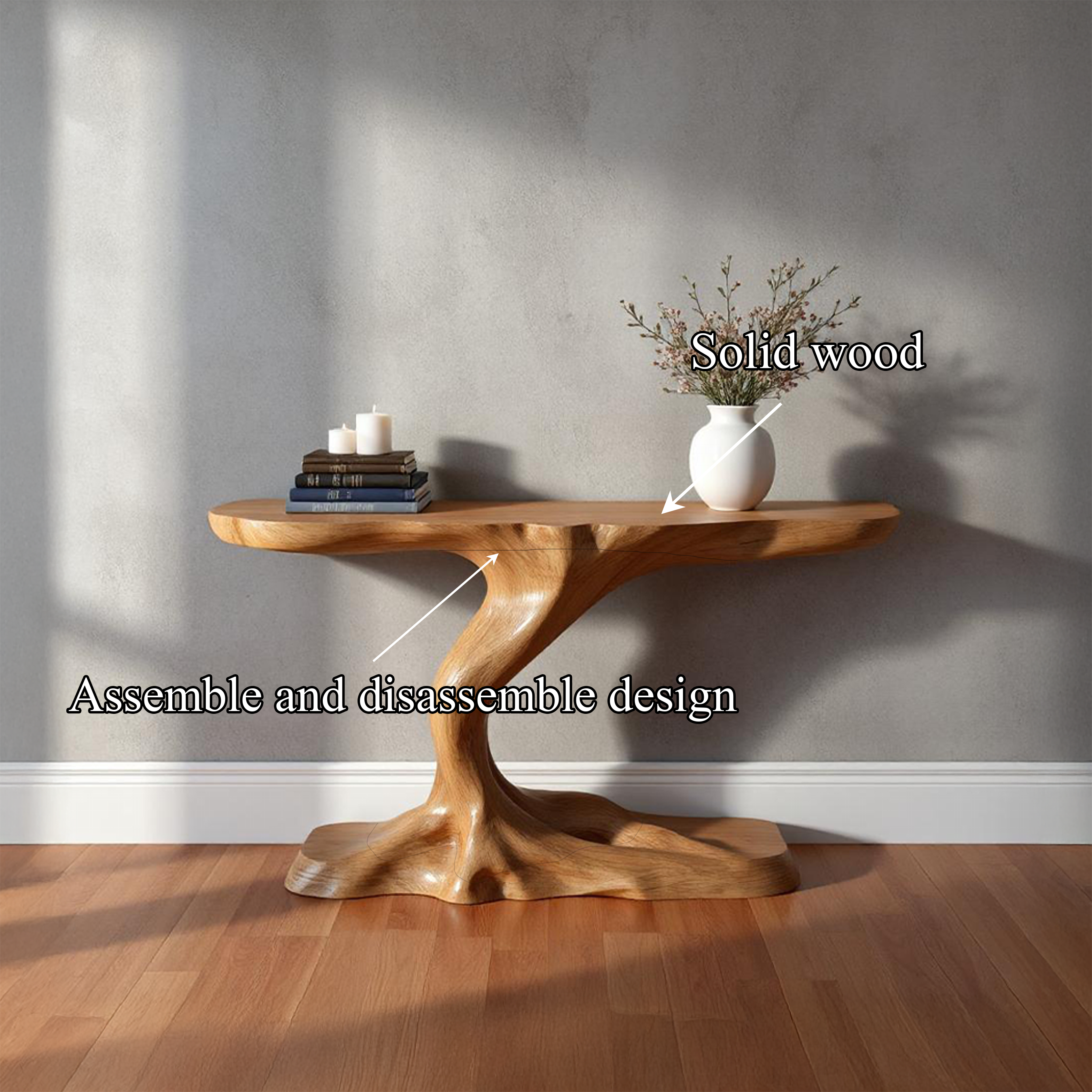 Rustic Branch Console Table Living Room And Entryway SINLSACS274