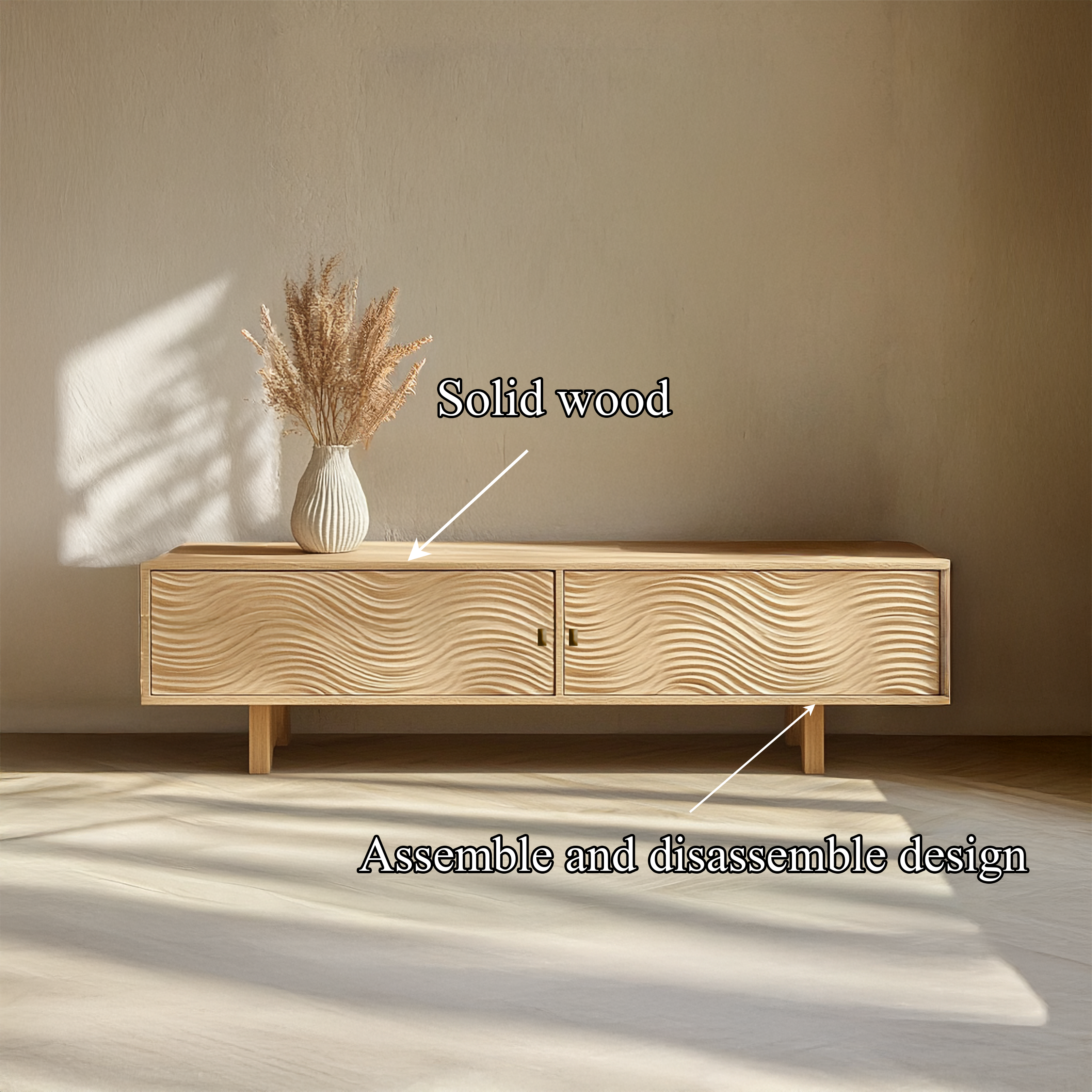 Mediterranean Natural Sideboard Living Room And Entryway SINLSASC345