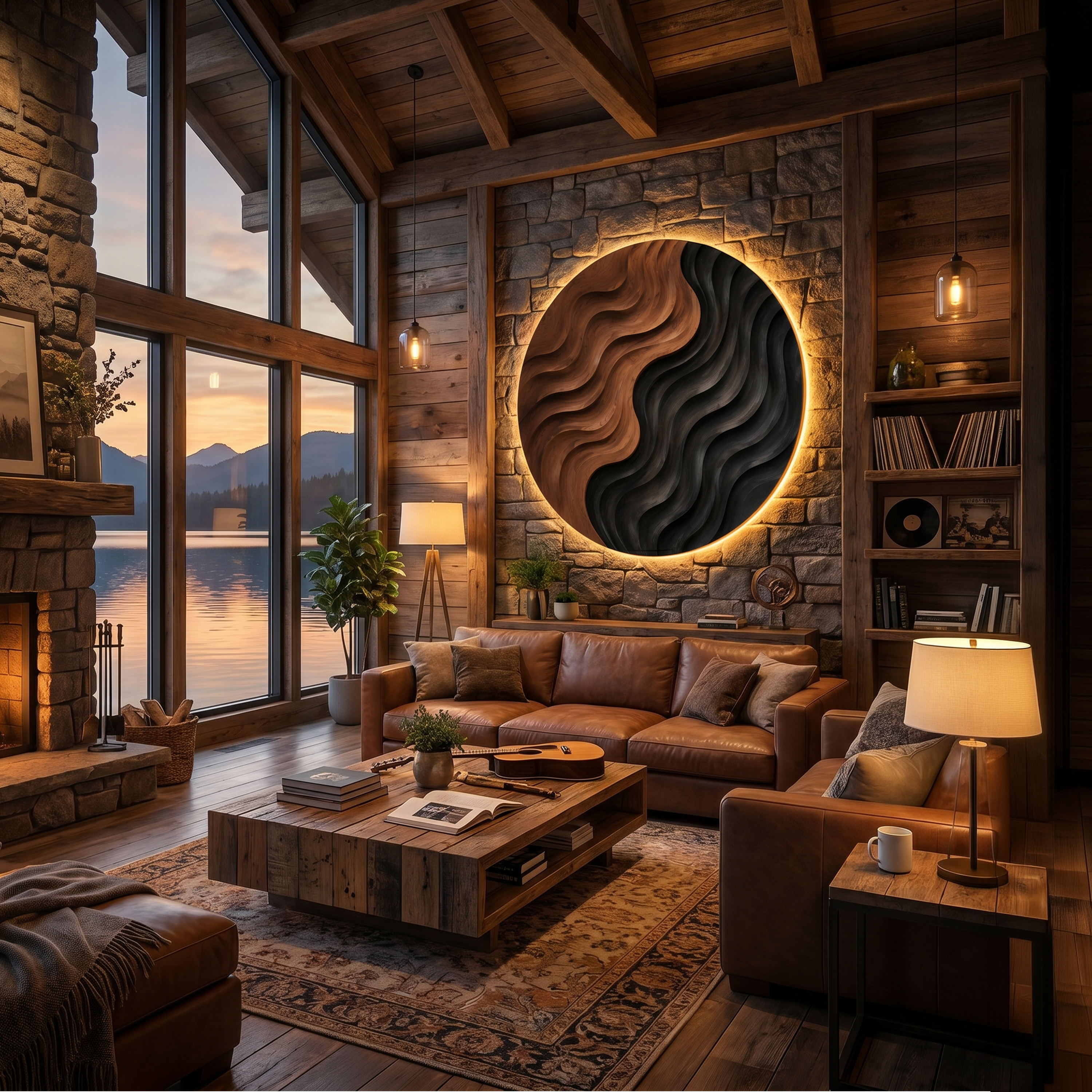 Modern Organic Wall Sculpture For Breakfast Nook Interior SILDTTNWA134
