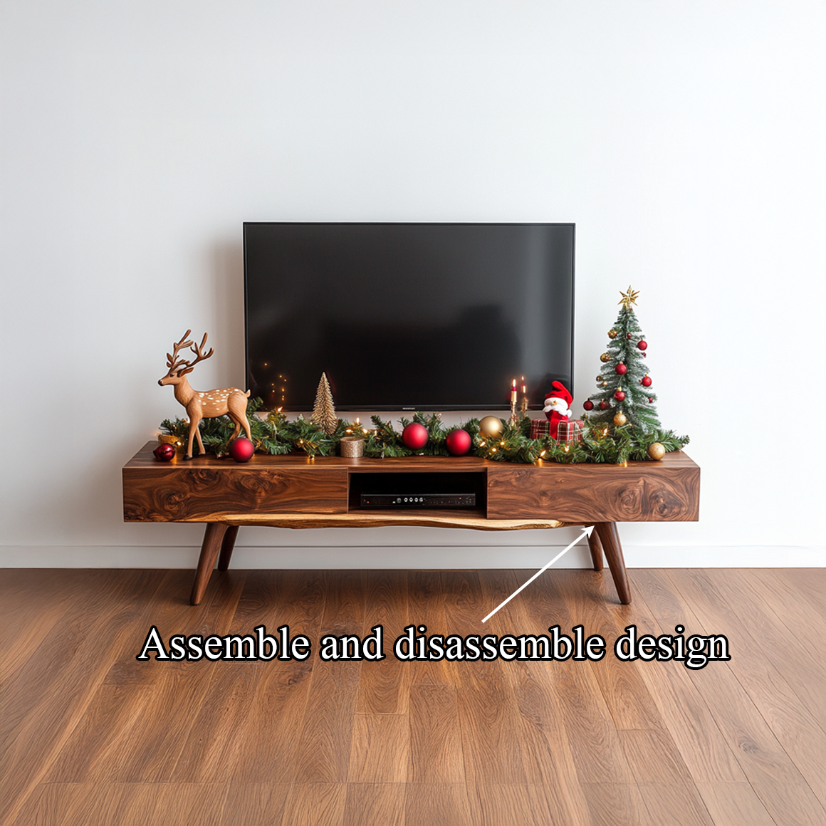Mid Century Christmas TV Cabinet Modern Living Room SINLSASC221
