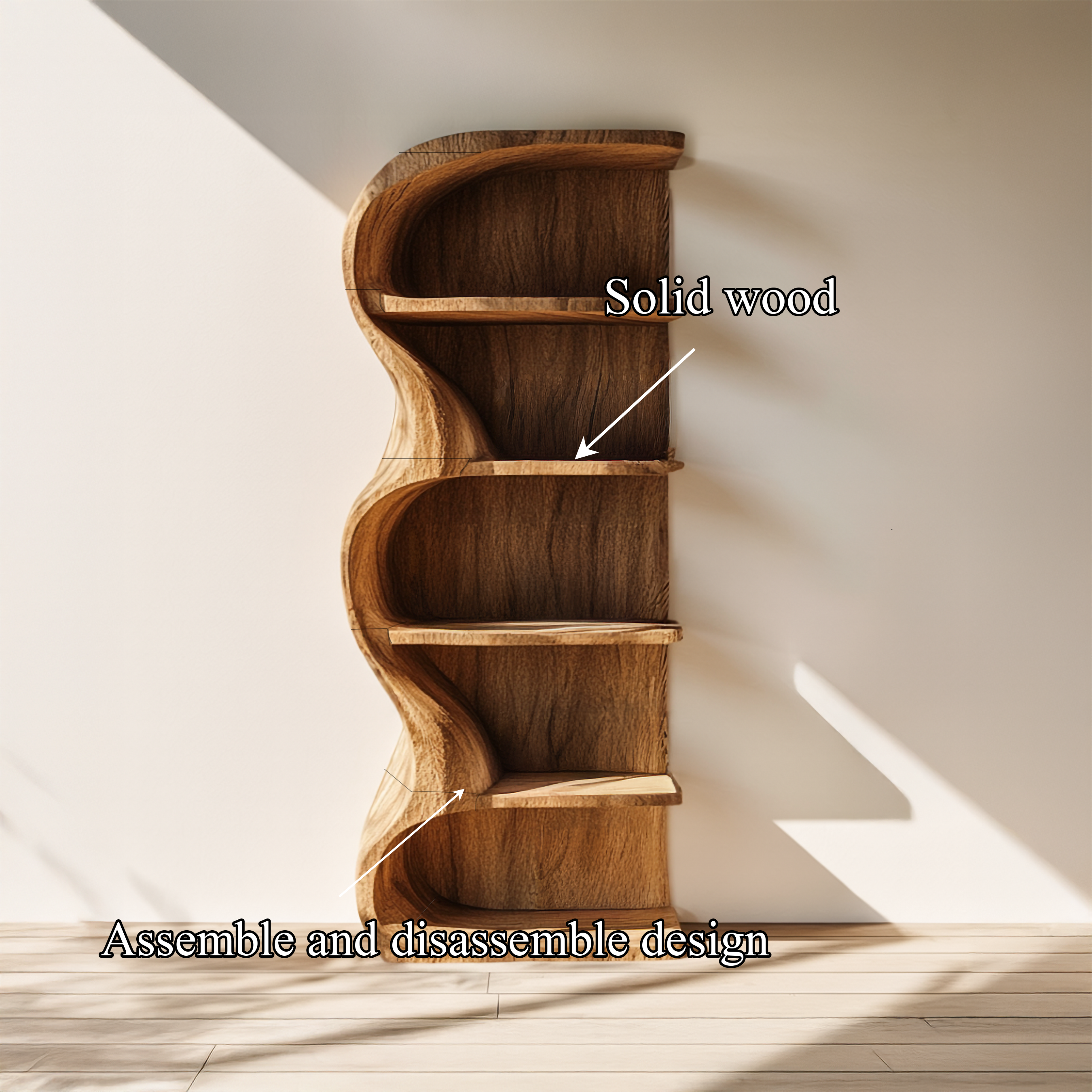 Rustic Organic Bathroom Shelf Bathroom Interior Storage Display SINLSASC321