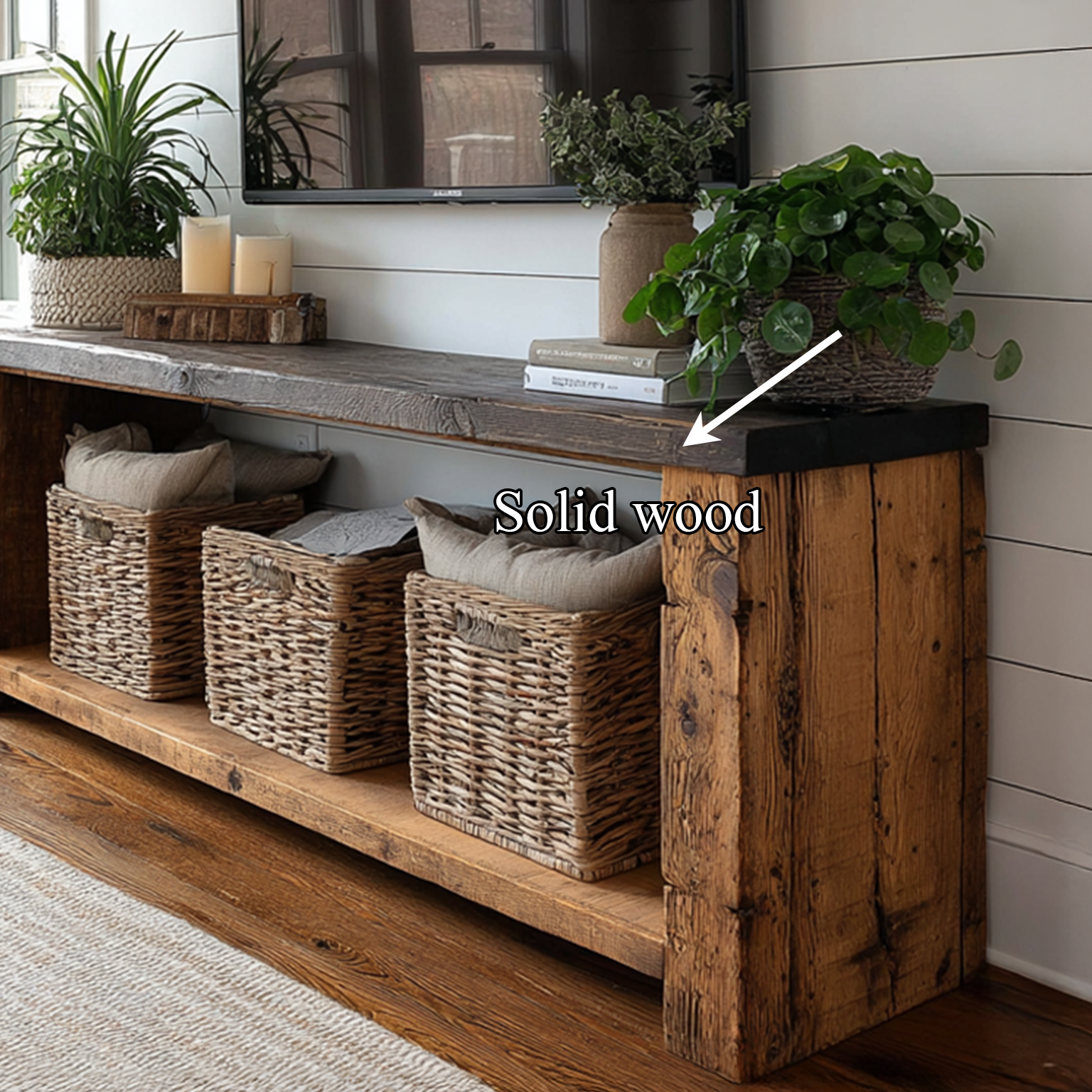 Rustic Console Table Living Room SINLSACS102