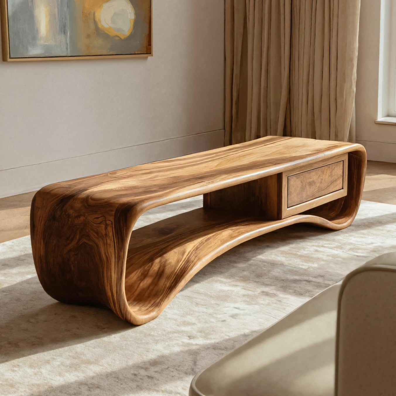 Handcrafted Coffee Table Compact Design For Living Room SITHHNCF032