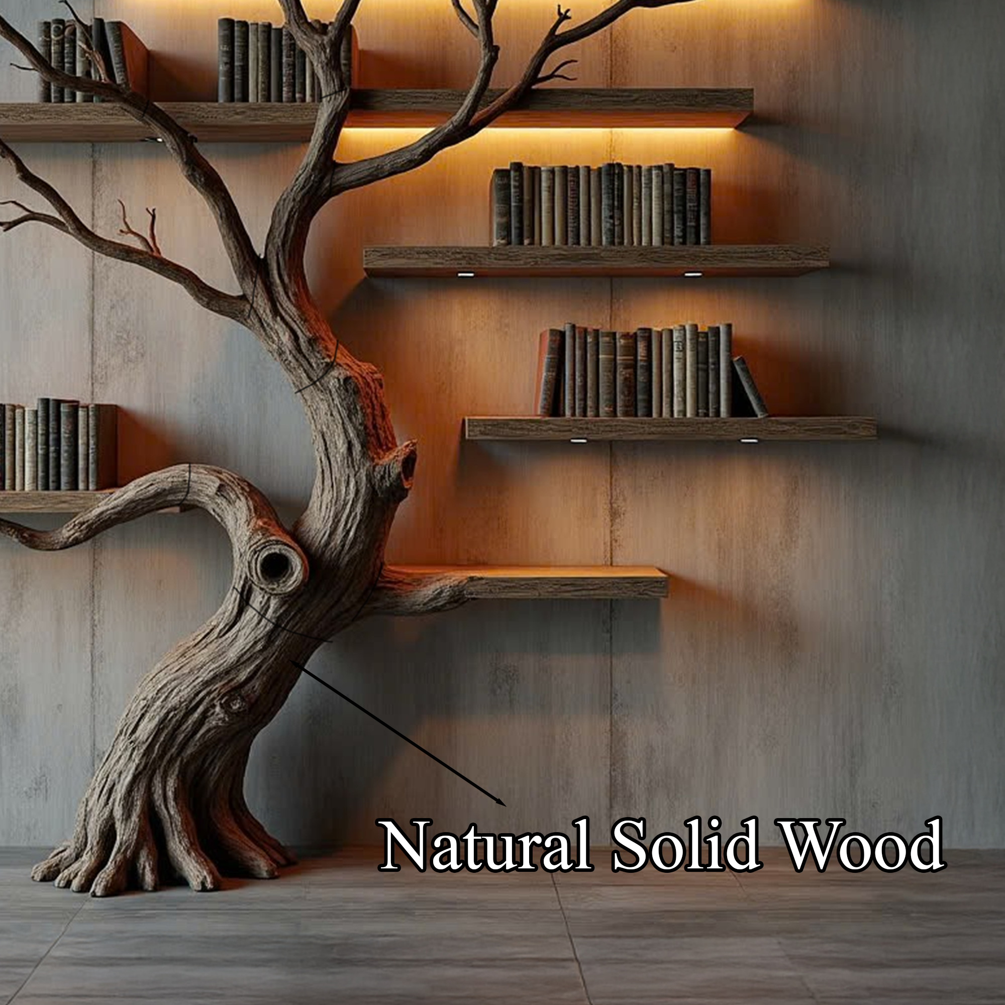 Hancrafted Wooden Shelf Floating Shelf Housewarming Gift SINLTB127