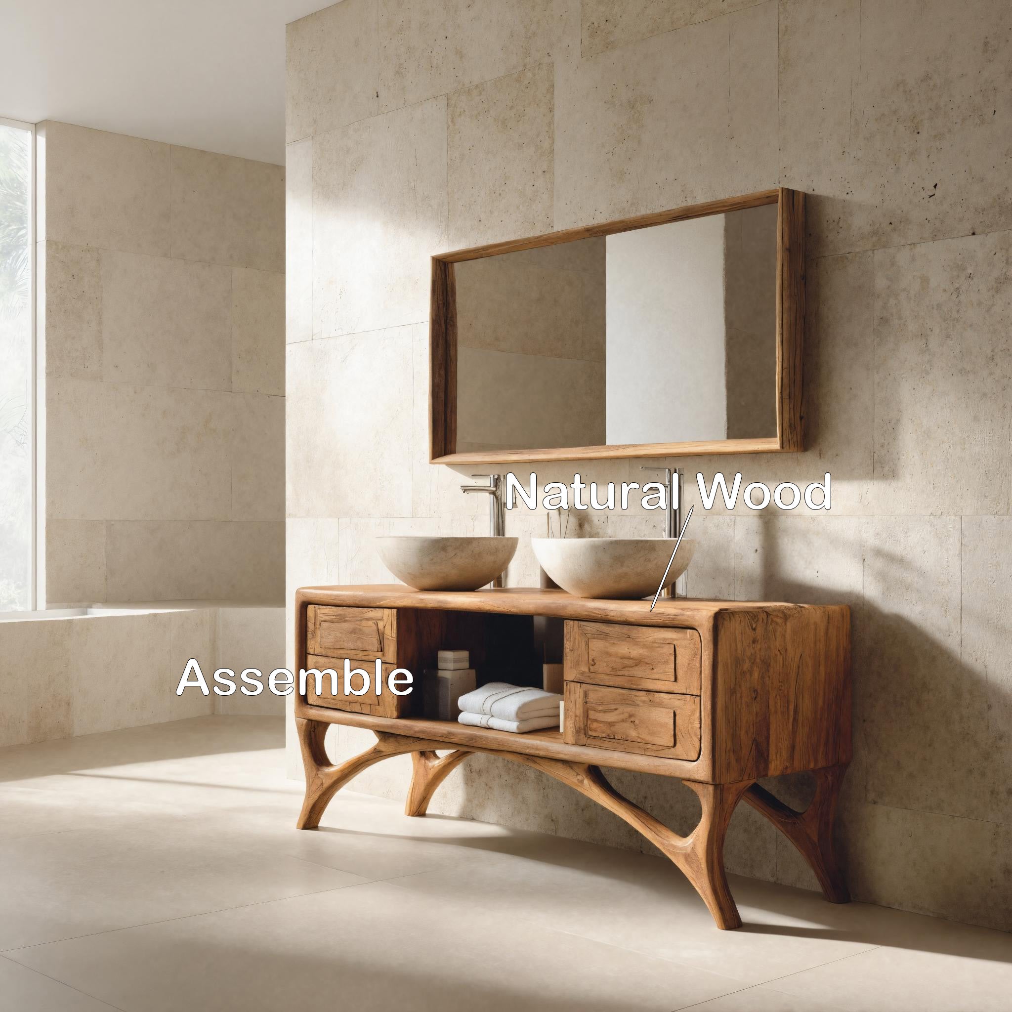Organic Bathroom Vanity With Base Unique For Bathroom RTTHHNBRC020